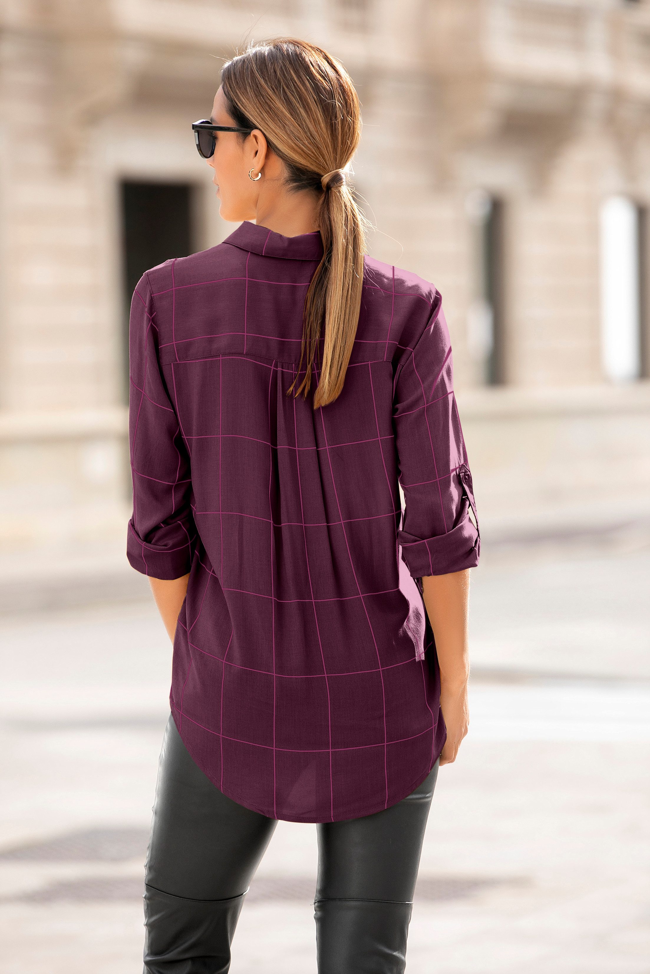 Lascana Overhemdblouse met geruit patroon