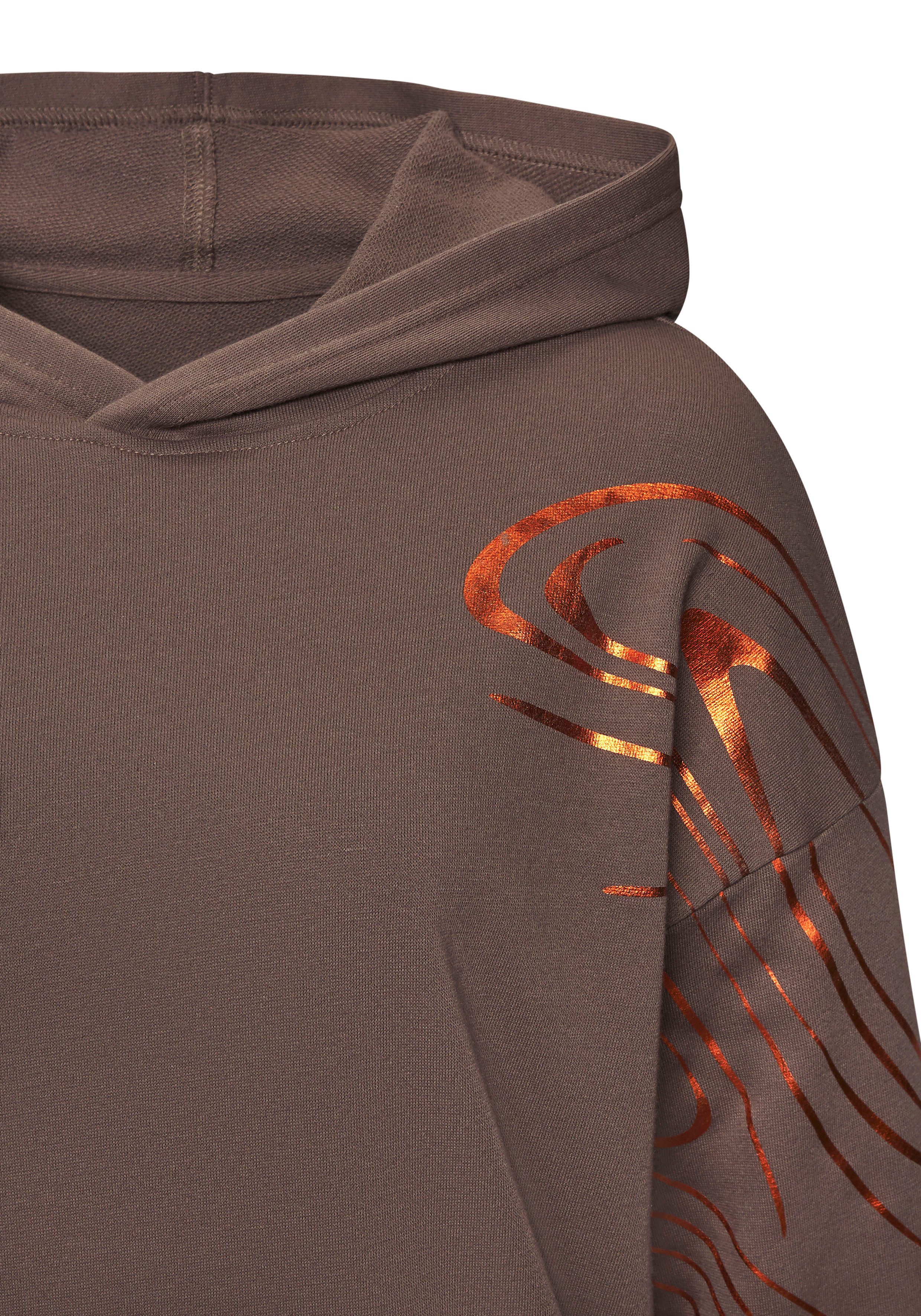 active by Lascana Hoodie met glanzende print