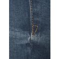 lascana high-waist jeans met zichtbare knoopsluiting blauw