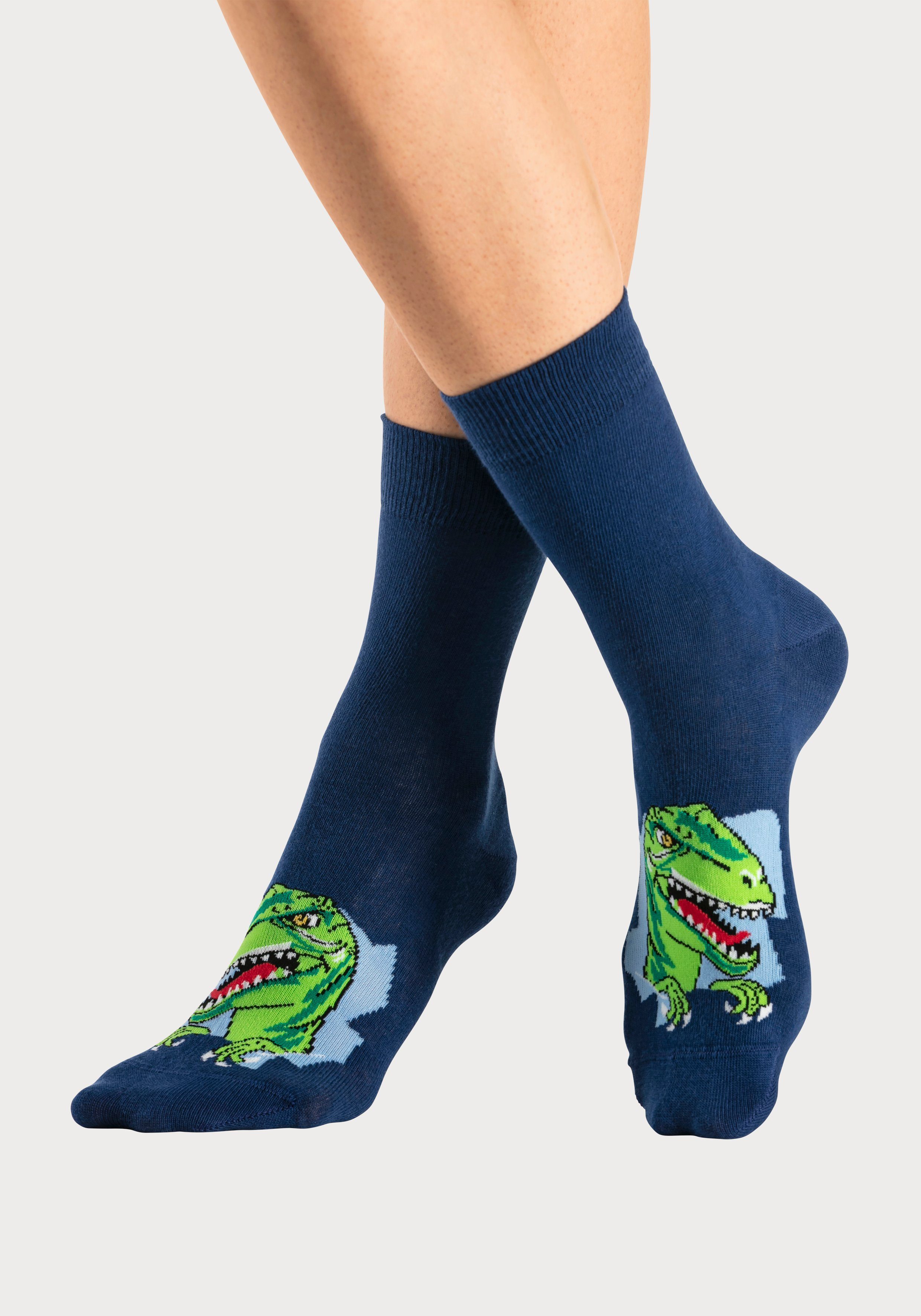 H.I.S Sokken met dinosaurusmotieven (set, 5 paar)