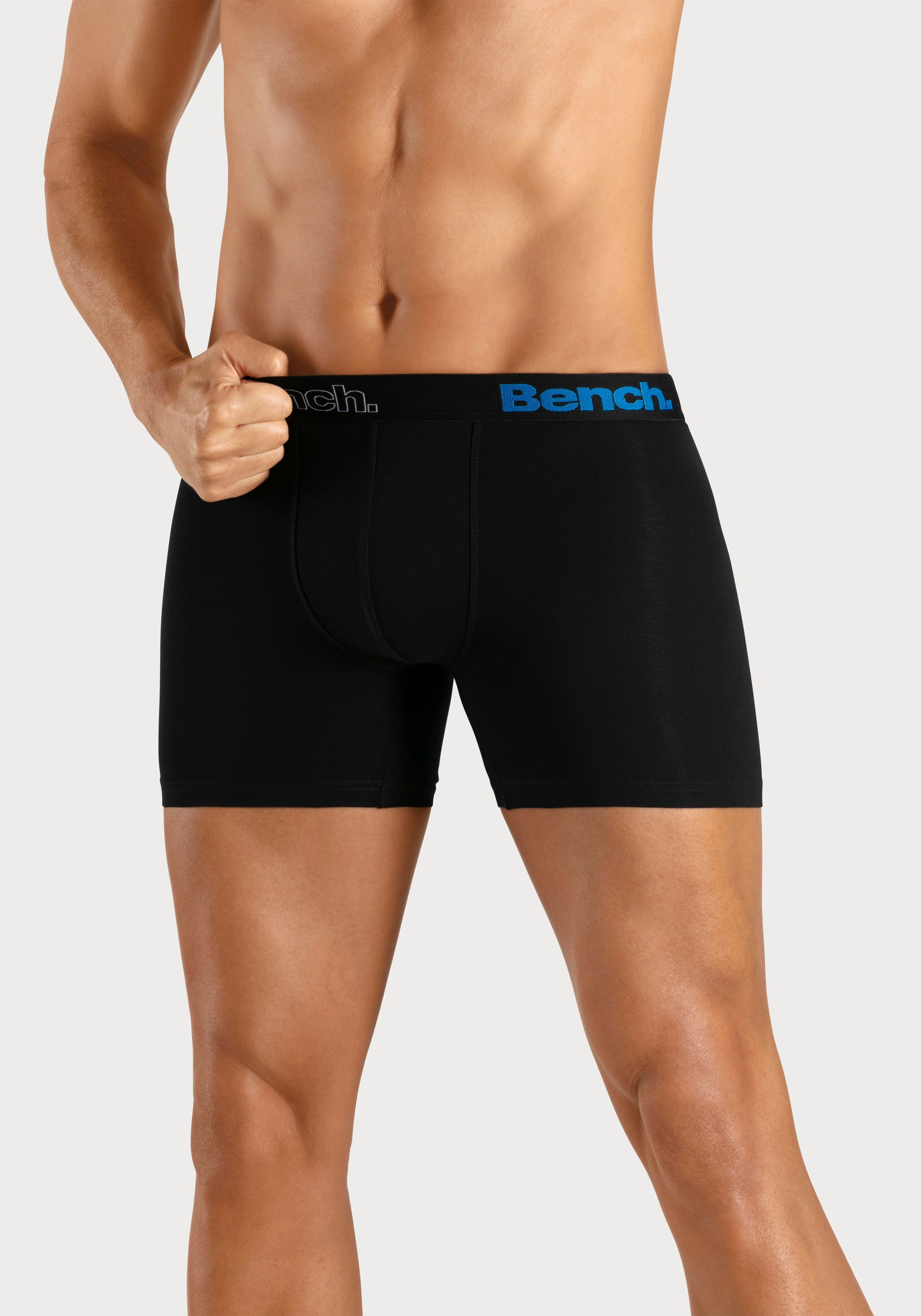 Bench. Lange boxershort Boxershorts voor heren met logo-opschrift in de band (set, 4 stuks)