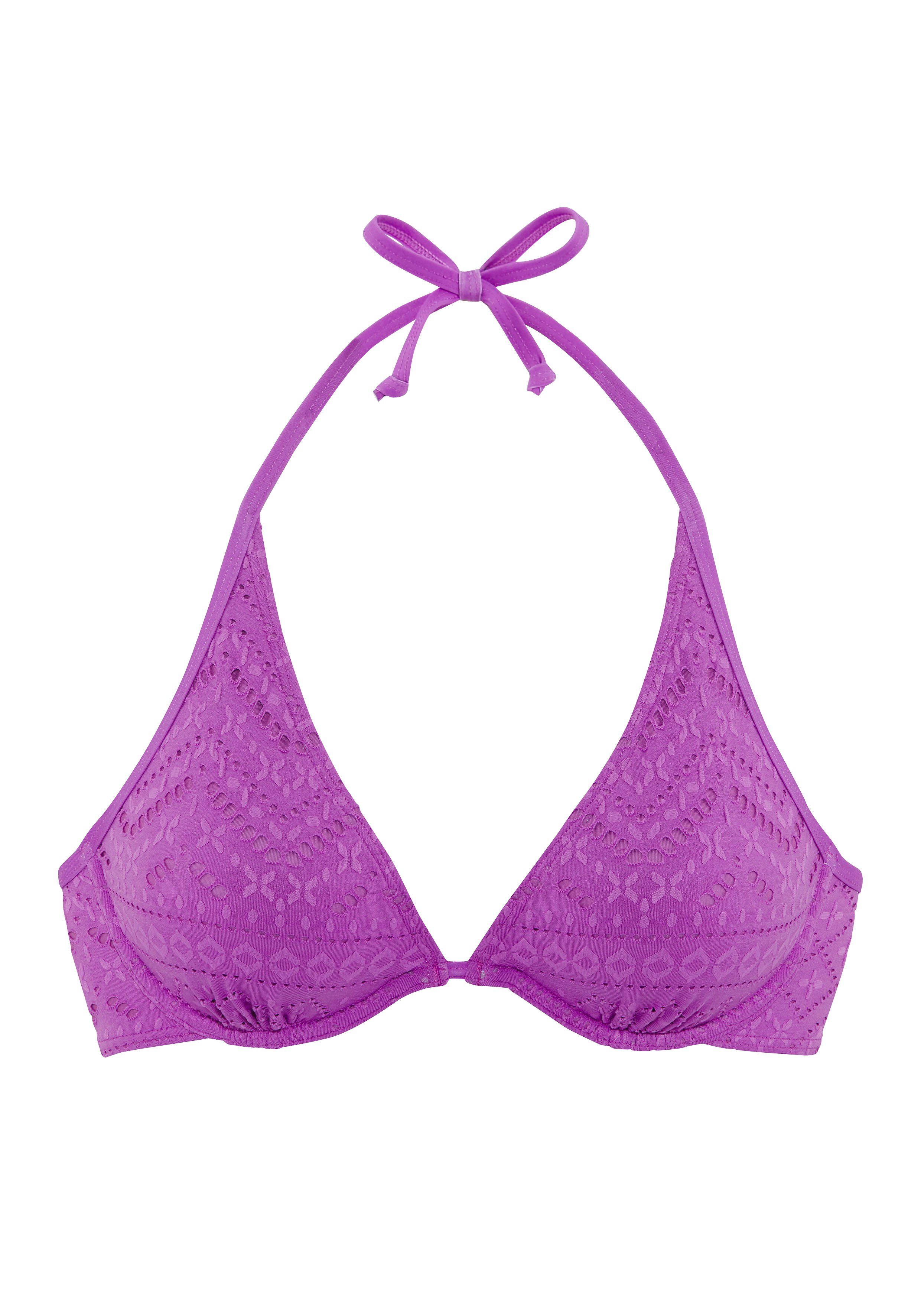 Lascana Beugelbikinitop Omara met broderie anglaise