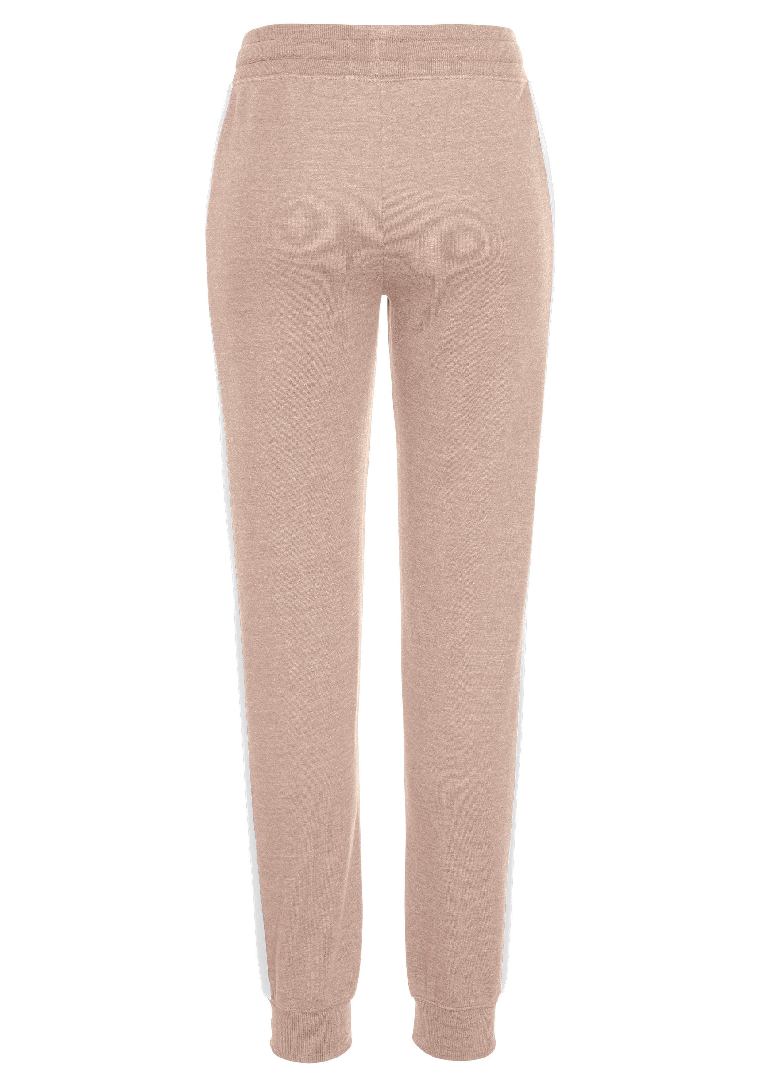 Bench. Loungewear Sweatbroek met strepen opzij en smalle pijpen
