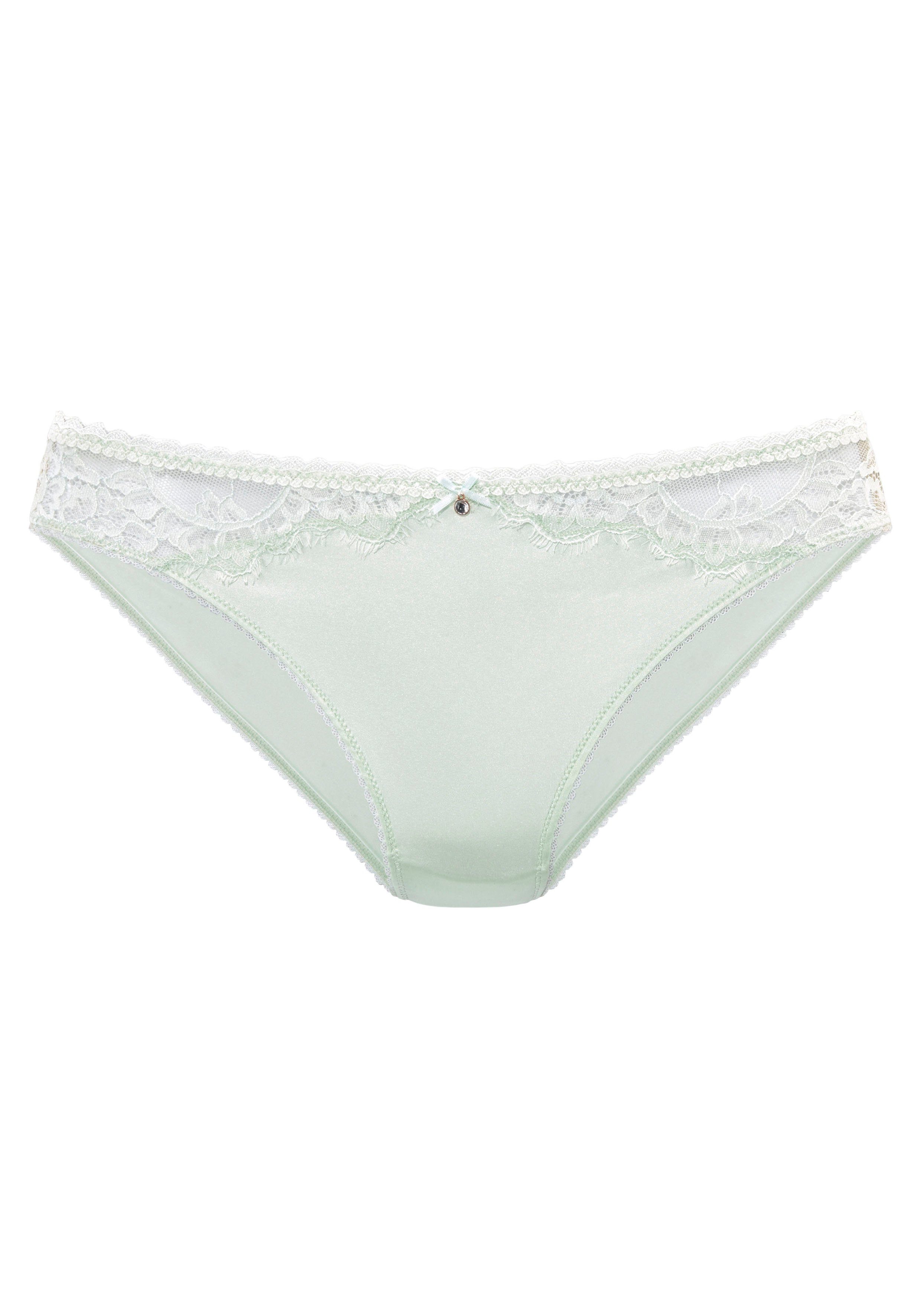 Lascana Slip Alana van edele, glanzende kwaliteit met hoog zijdepercentage slips maat 36/38 groen