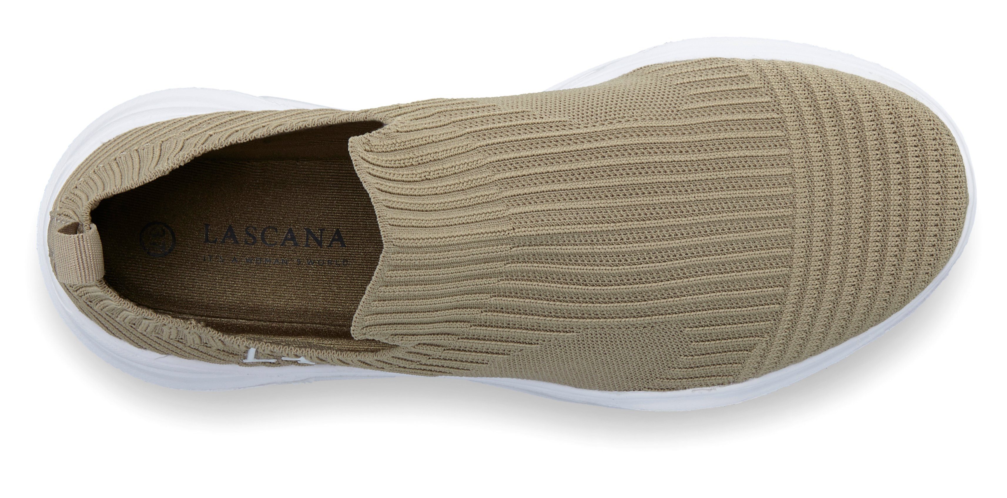 Lascana Sneakers Slip-on sneaker, lage schoen, slipper, vrijetijdsschoen VEGAN