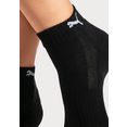 puma korte sokken met frottézool (3 paar) zwart