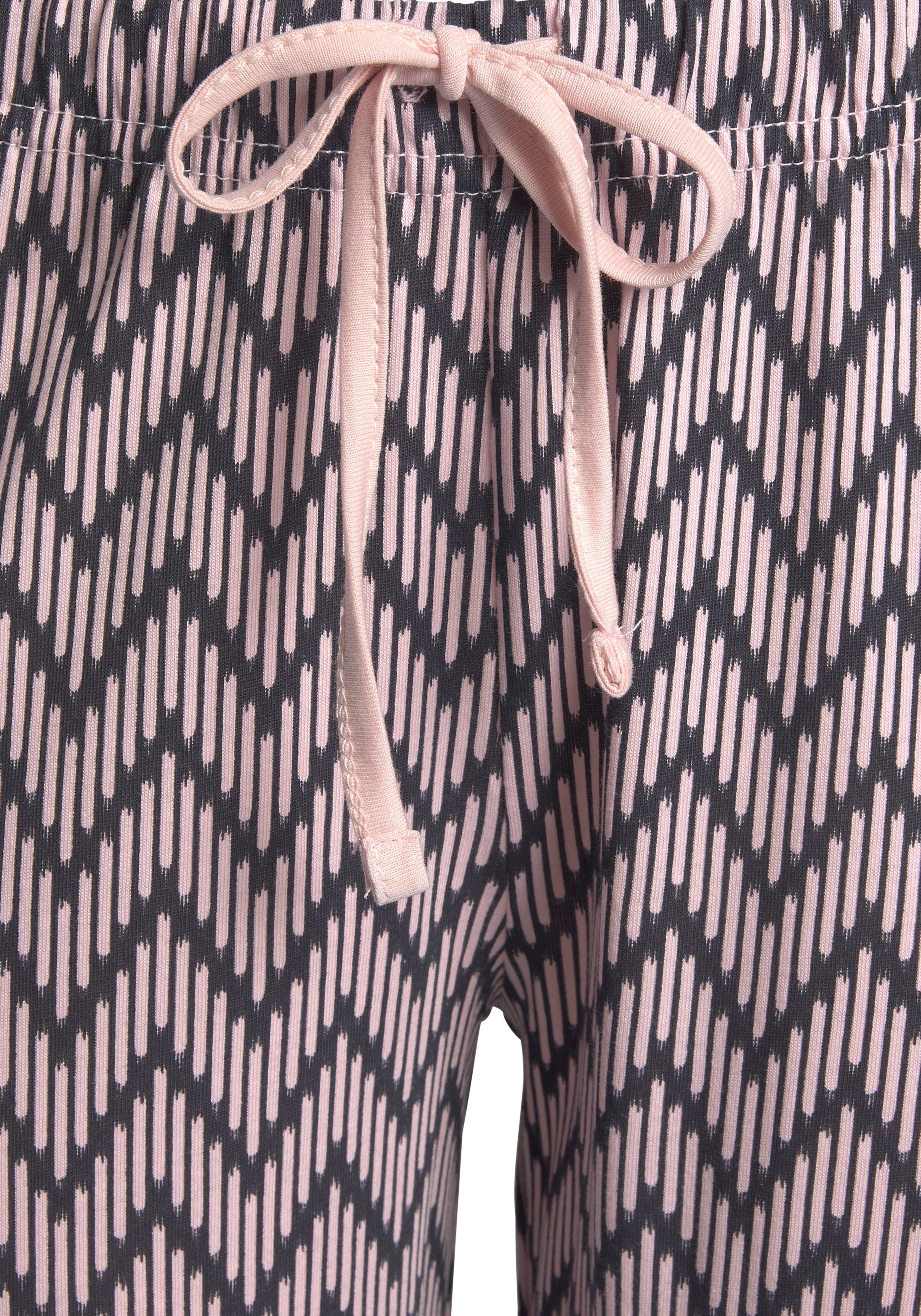 Vivance Dreams Pyjama met gedessineerde pyjamabroek (2-delig, 1 stuk)