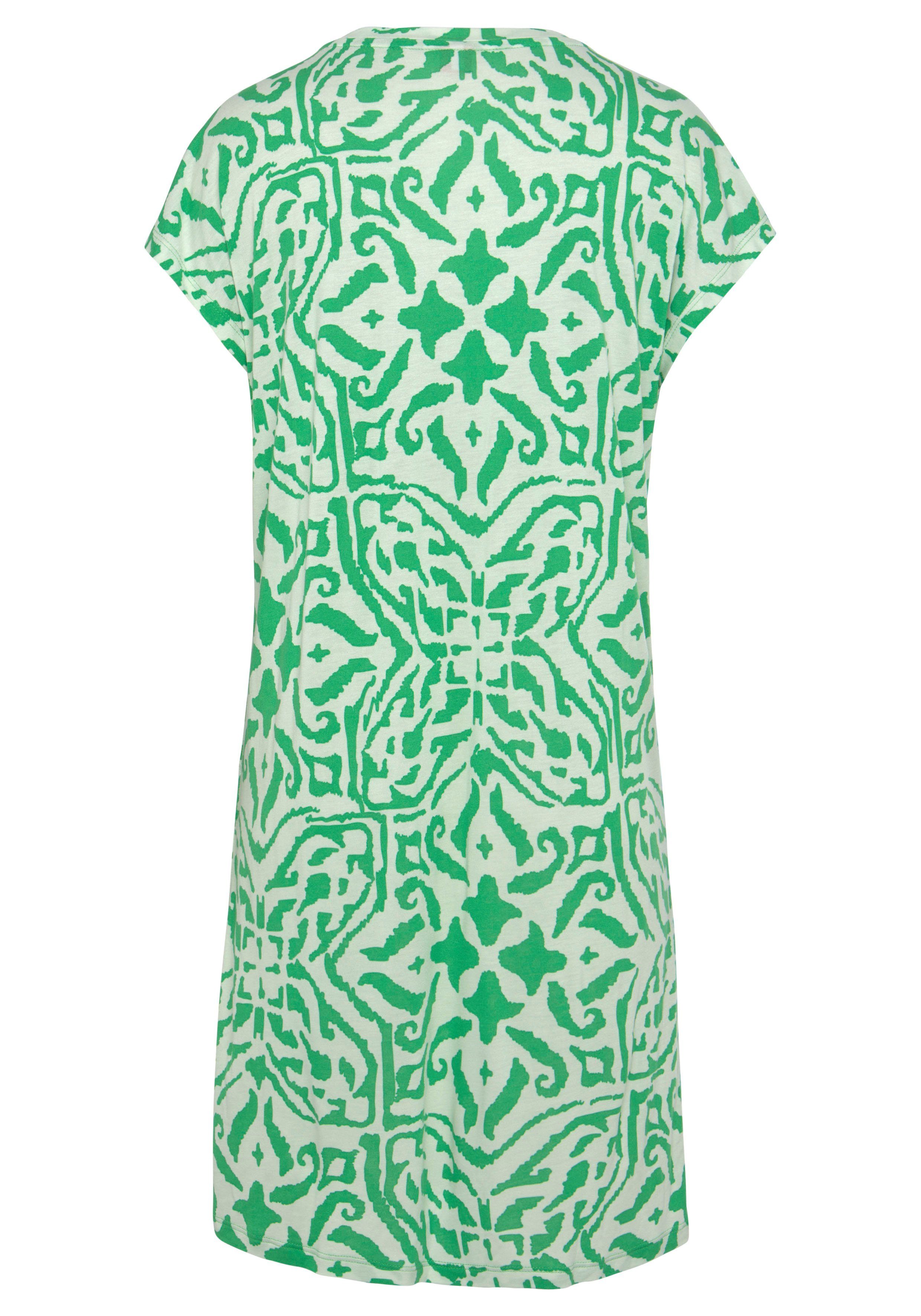 s.Oliver RED LABEL Beachwear Nachthemd met bloemig etno-patroon (1-delig)
