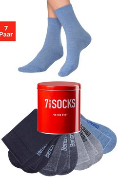bench. business-sokken in een praktisch blikje (blik, 7 paar) blauw