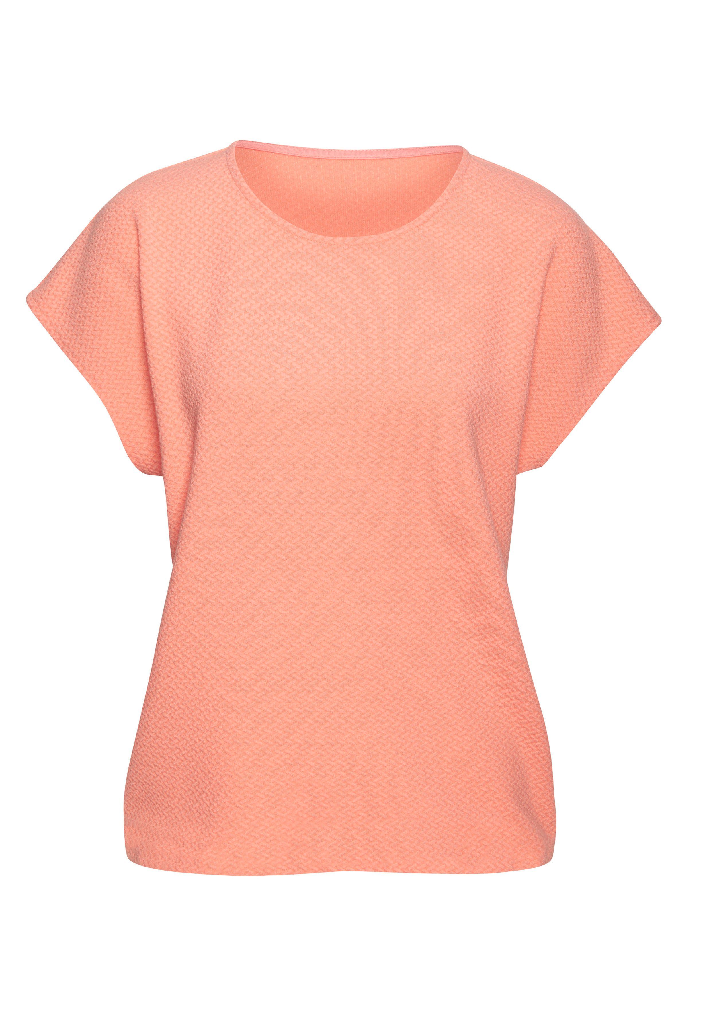 Vivance Shirt met korte mouwen Van kreukvrije structuurkwaliteit shirts maat 36/38 oranje