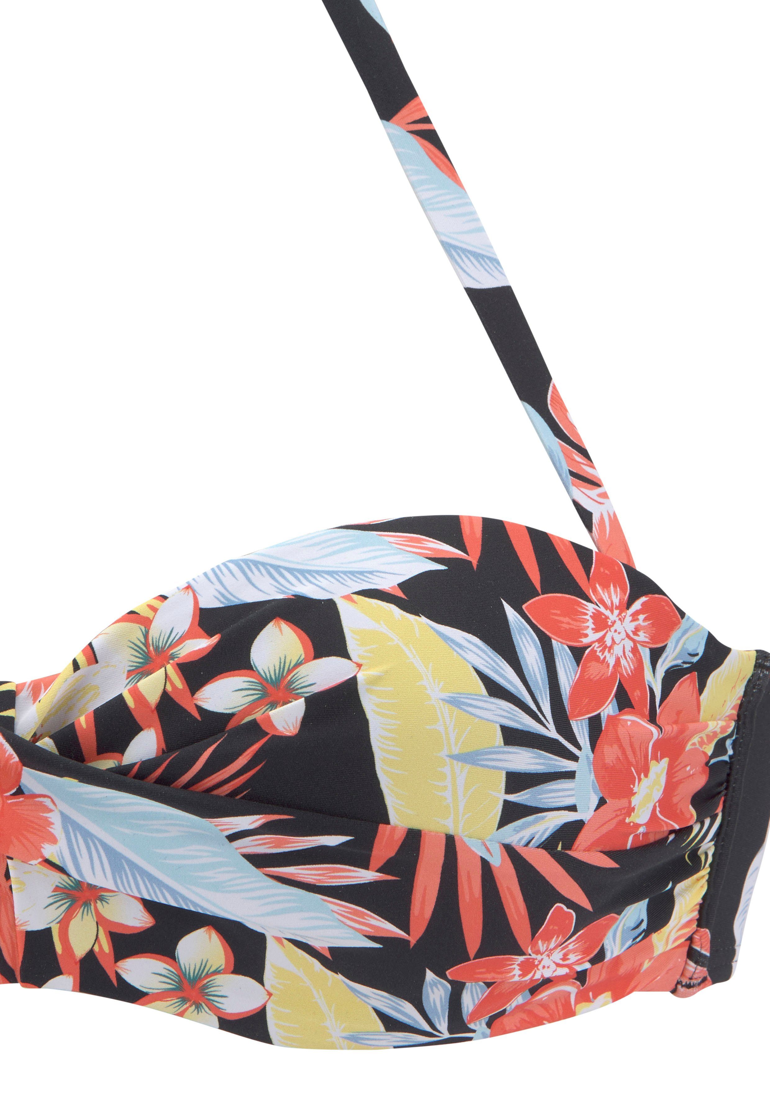 s.Oliver RED LABEL Beachwear Beugelbikinitop in bandeaumodel MARIKA in wikkel-look