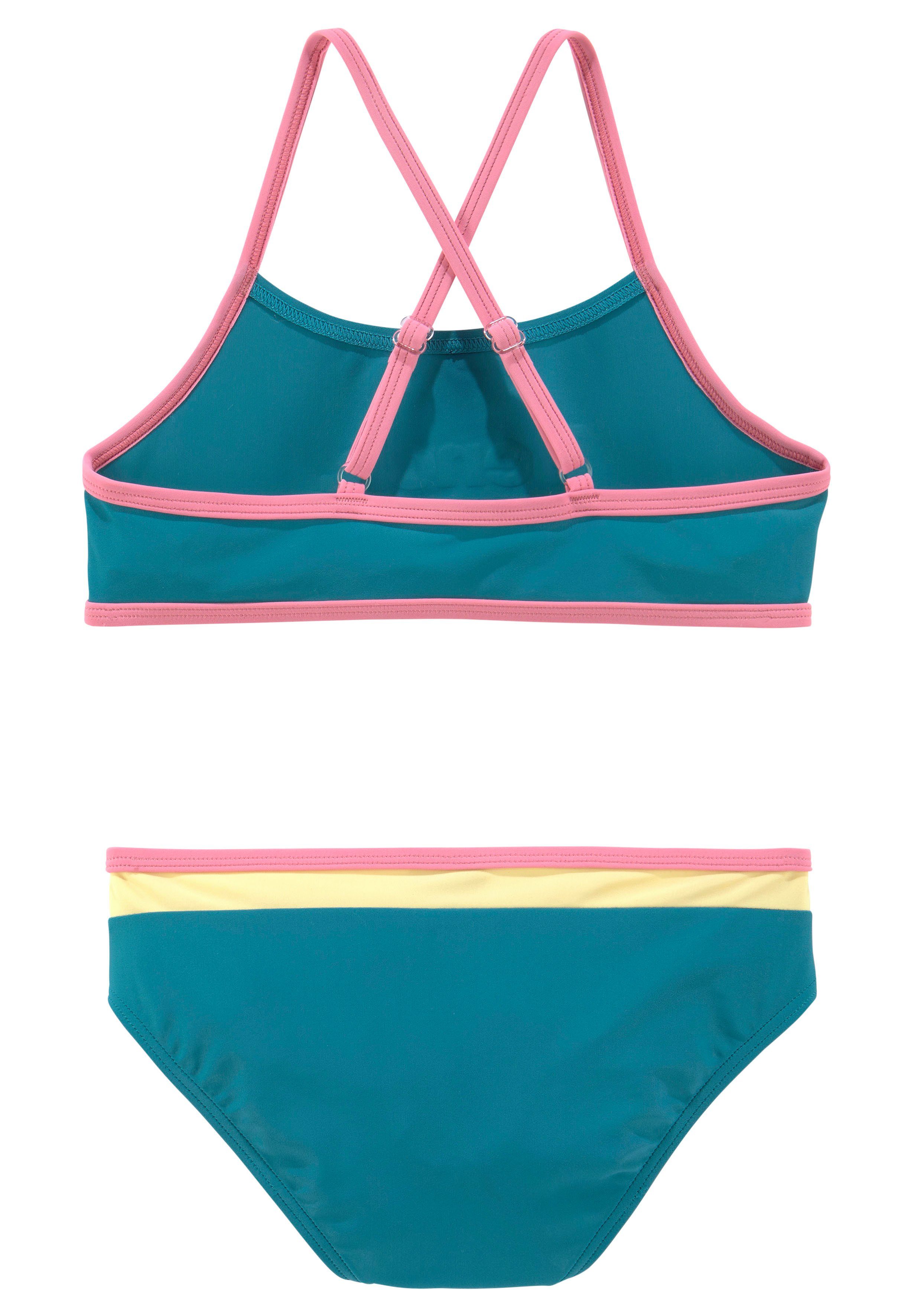 Bench. Bustierbikini met kleurrijke details bikini's maat 170/176 blauw