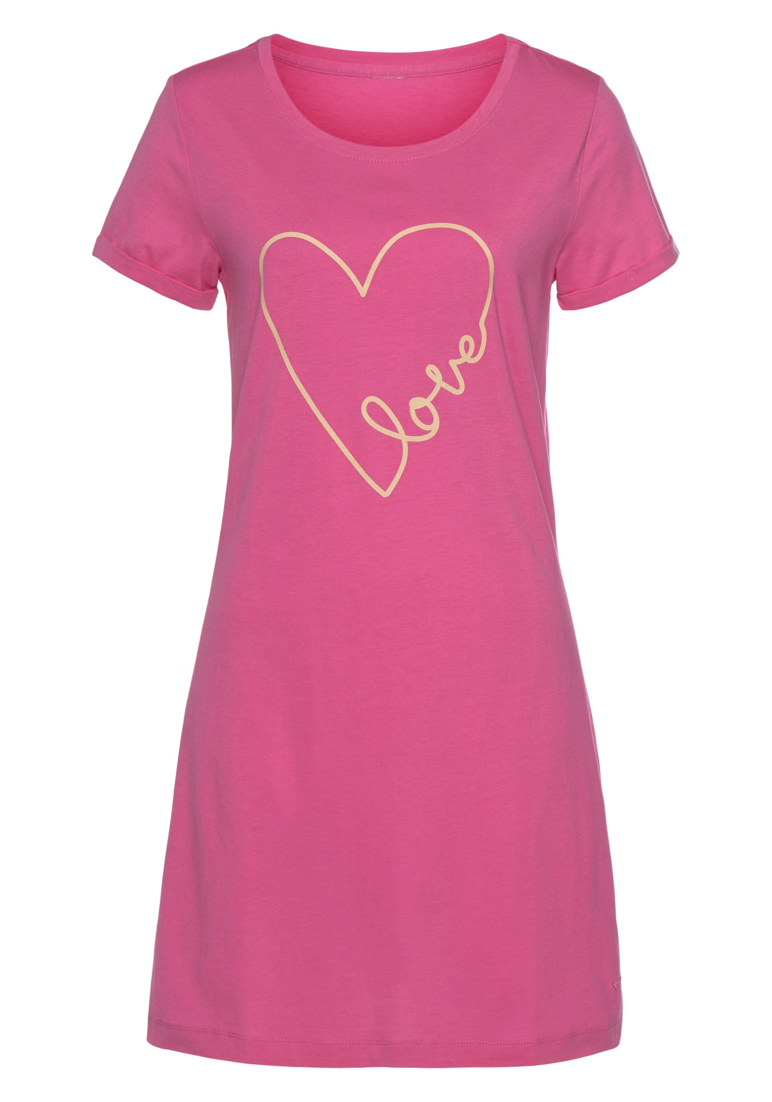 Vivance Dreams Big-shirt met hartjesprint
