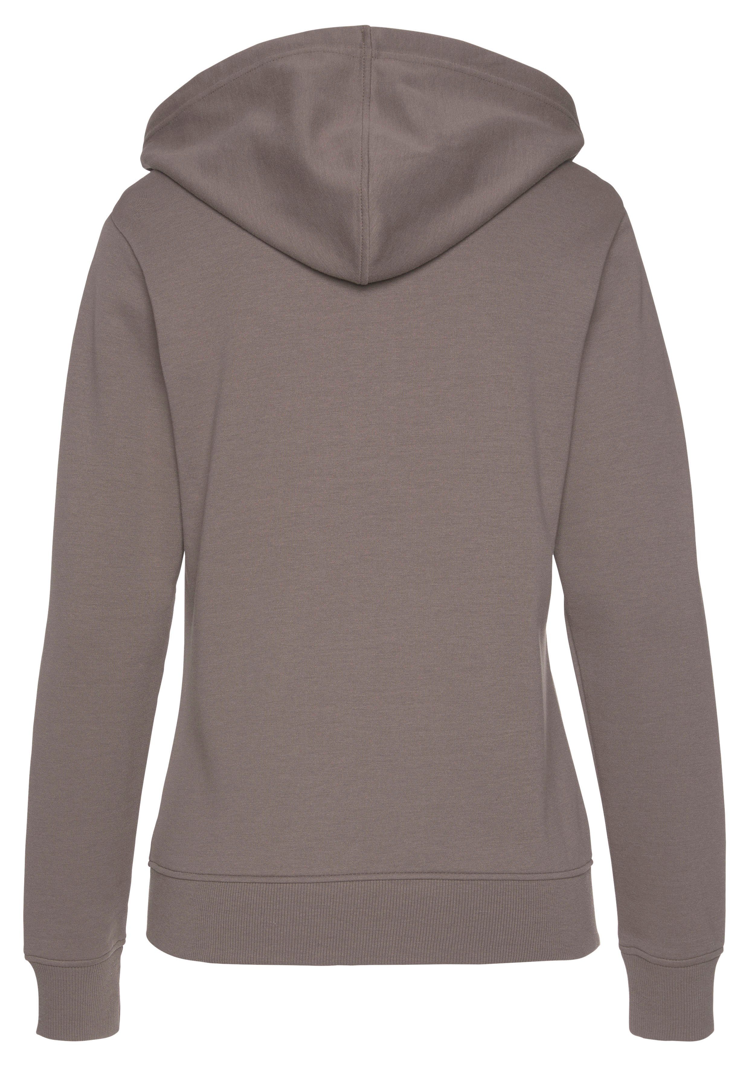 Bench. Loungewear Capuchonsweatvest Met geborduurd logo met logo en kangoeroezak, loungewear