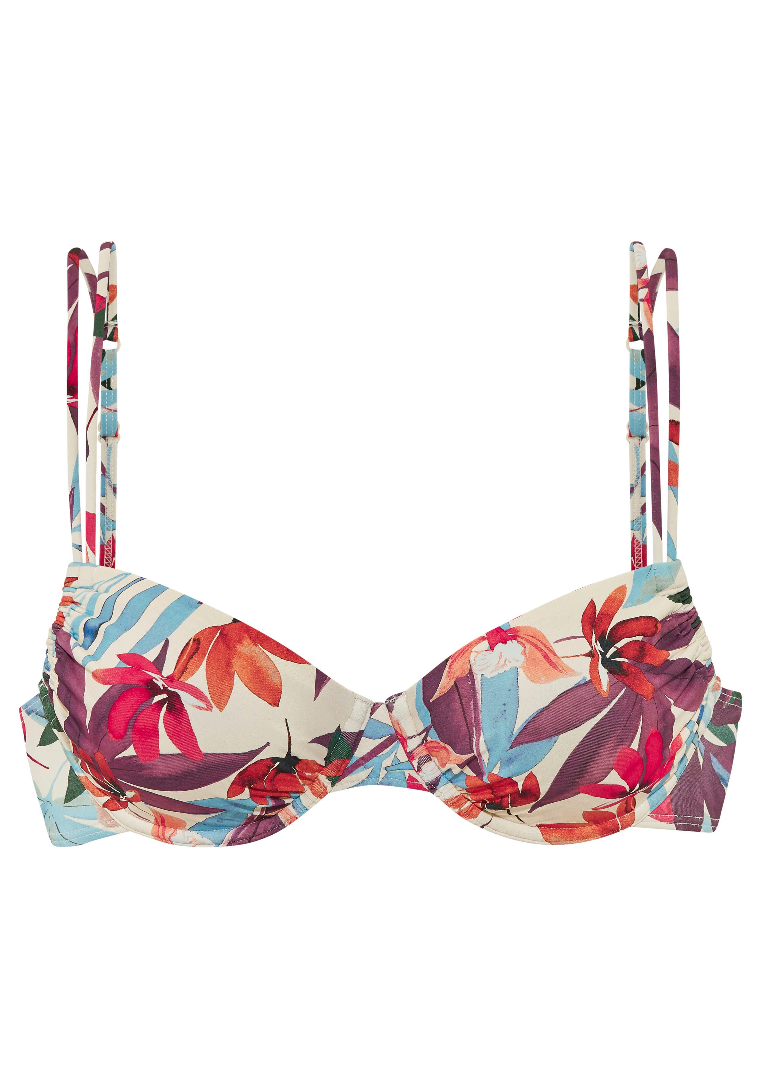 Lascana Beugelbikinitop Imani met zomerse bladerenprint