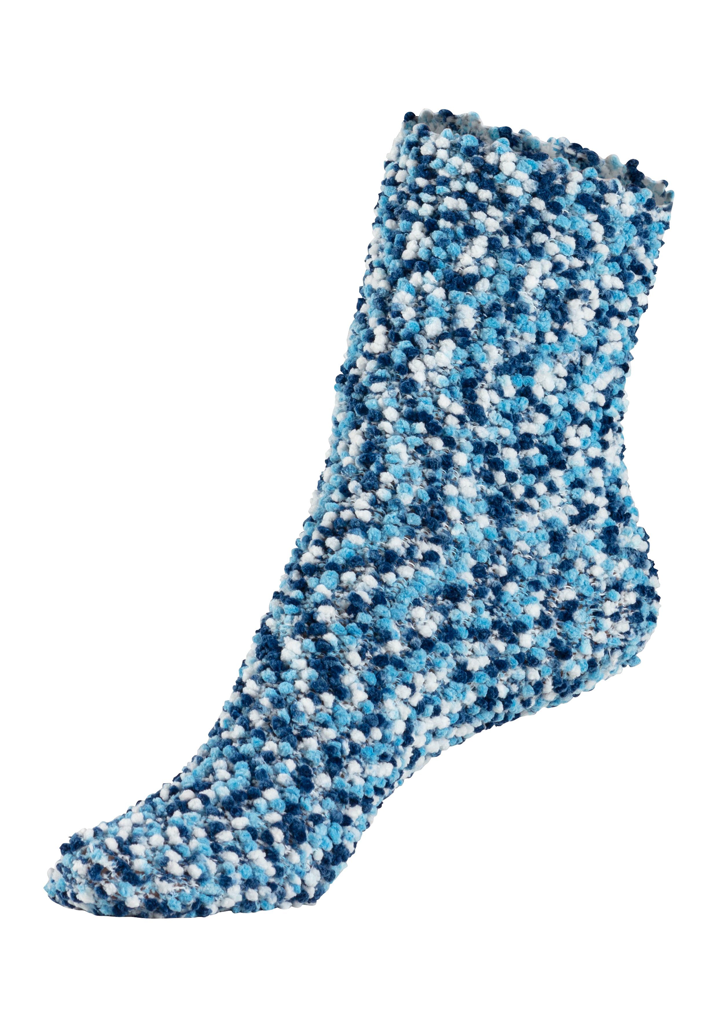 Lavana Wellness-sokken Bedsokken Multikleurige bedsokken met zachte nopgarens (set, 5 paar)