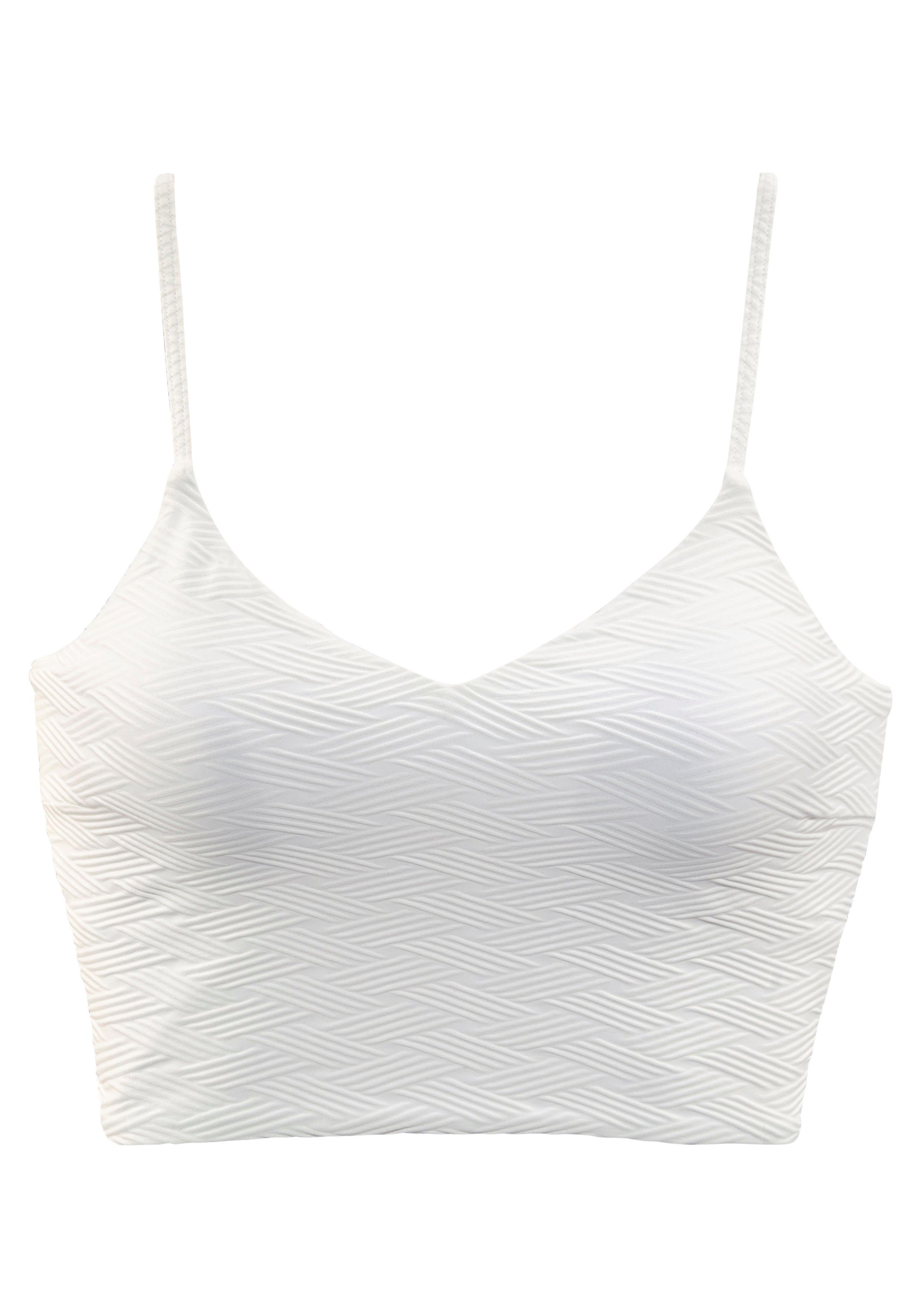 Sunseeker Crop-bikinitop Loretta met structuurpatroon