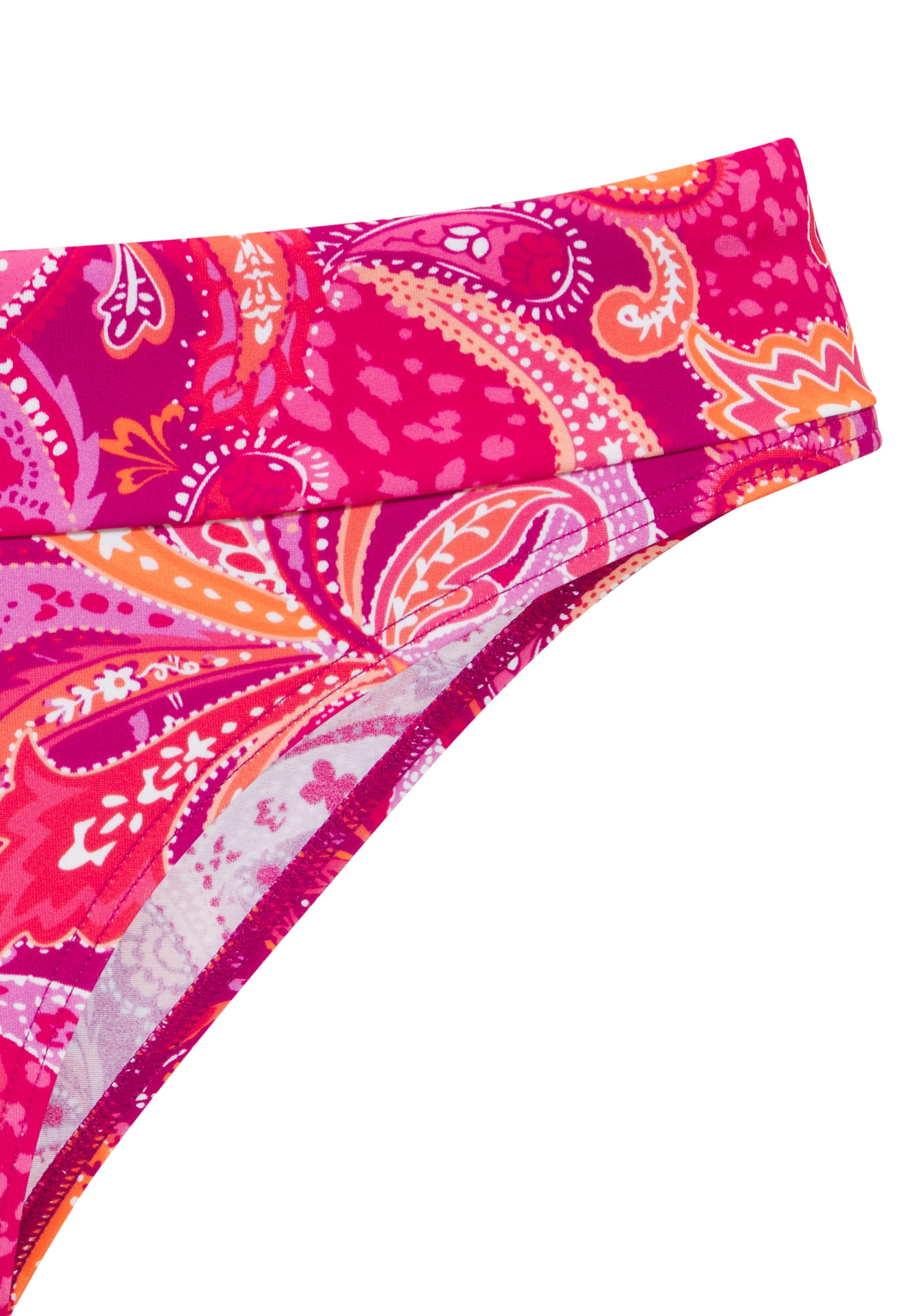 Vivance Bikinibroekje Pretty met omslagband en modieus paisley-patroon