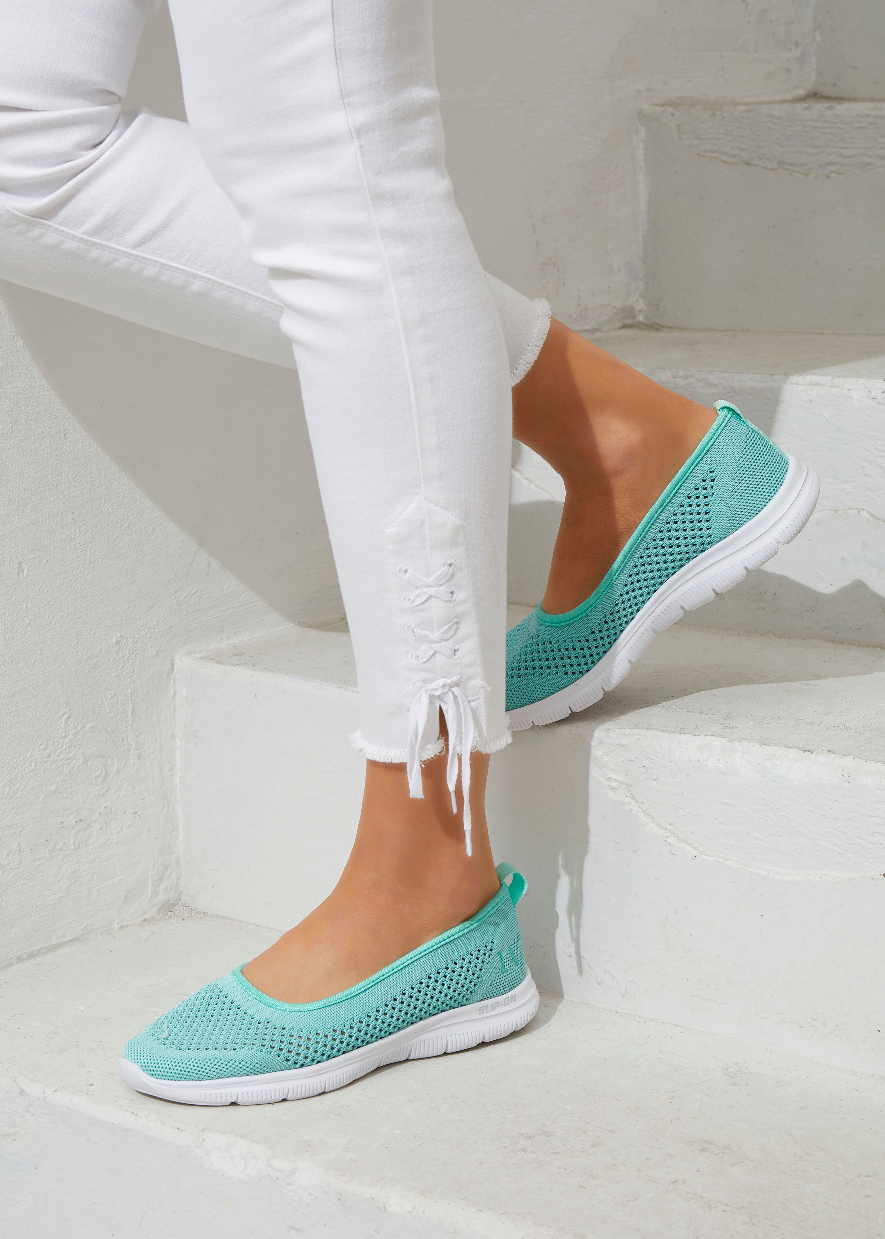 Lascana Sneaker-ballerina’s ultralichte slipper, slip-on sneaker, vrijetijdsschoen vegan