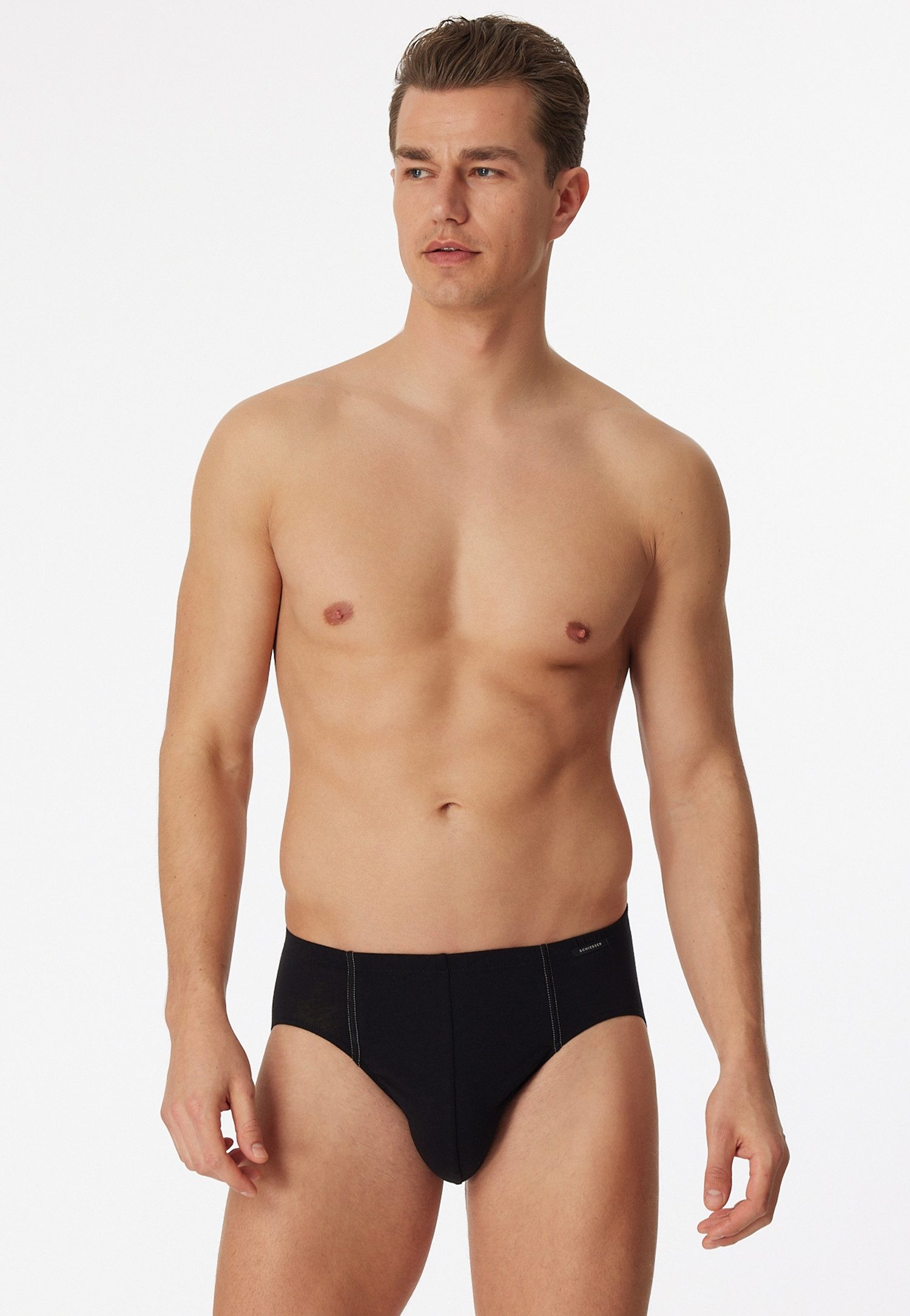 Schiesser Minislip Essentials met klein logo bij de band (3 stuks)
