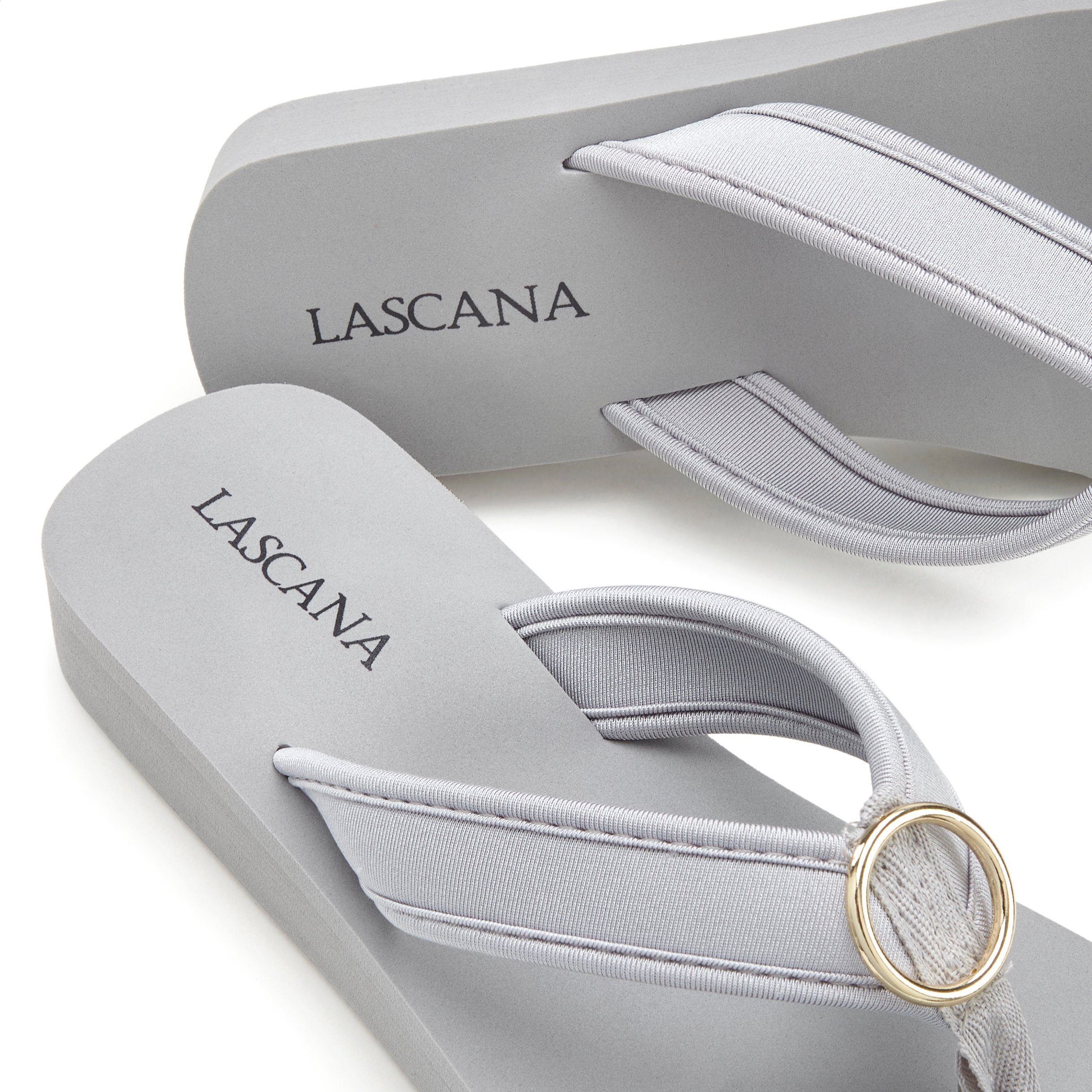 Lascana Badslippers Sandaal, pantoletten, badschoen met ringapplicatie "Italië" VEGAN