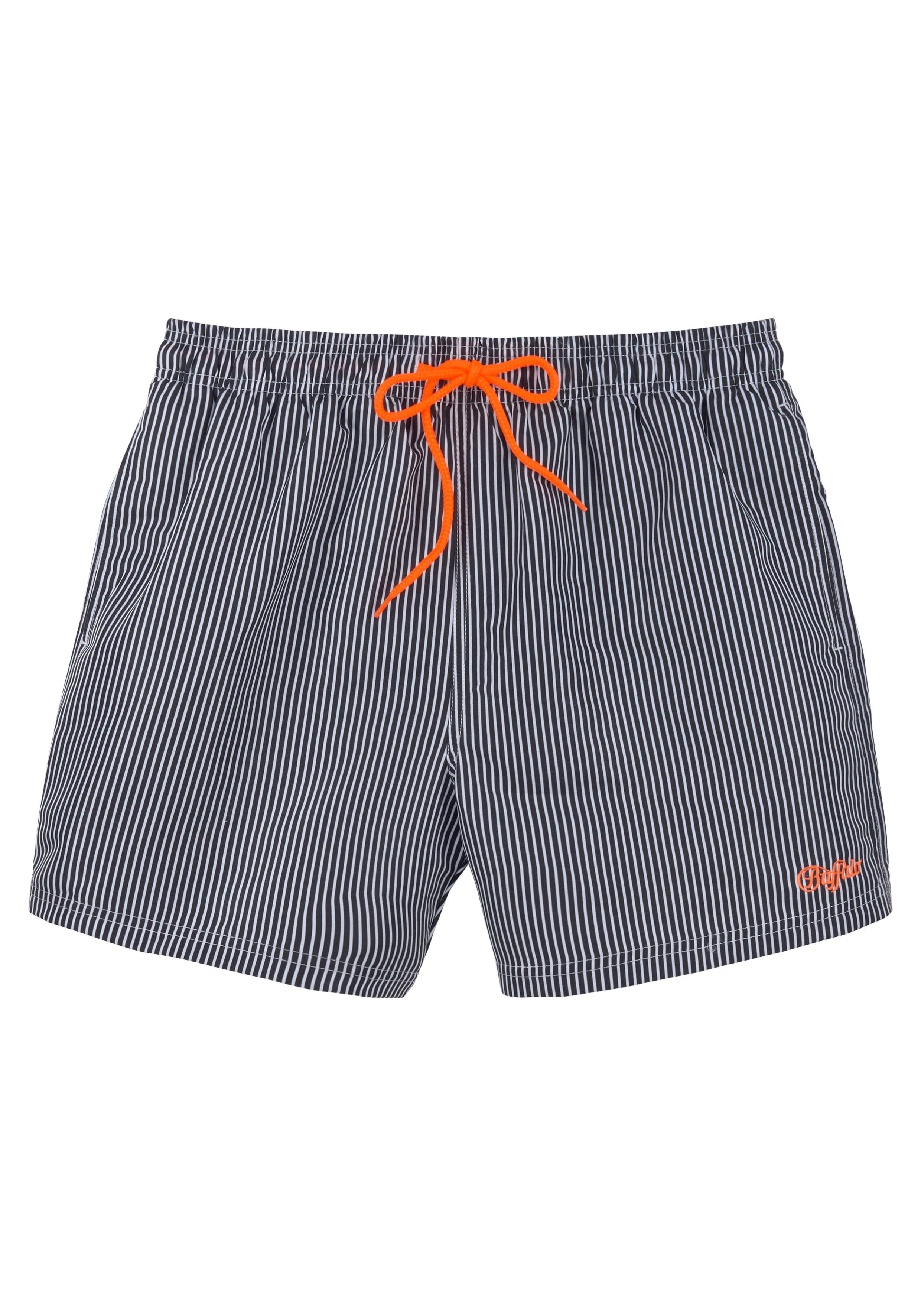 Buffalo Zwemshort in fijne streep-look