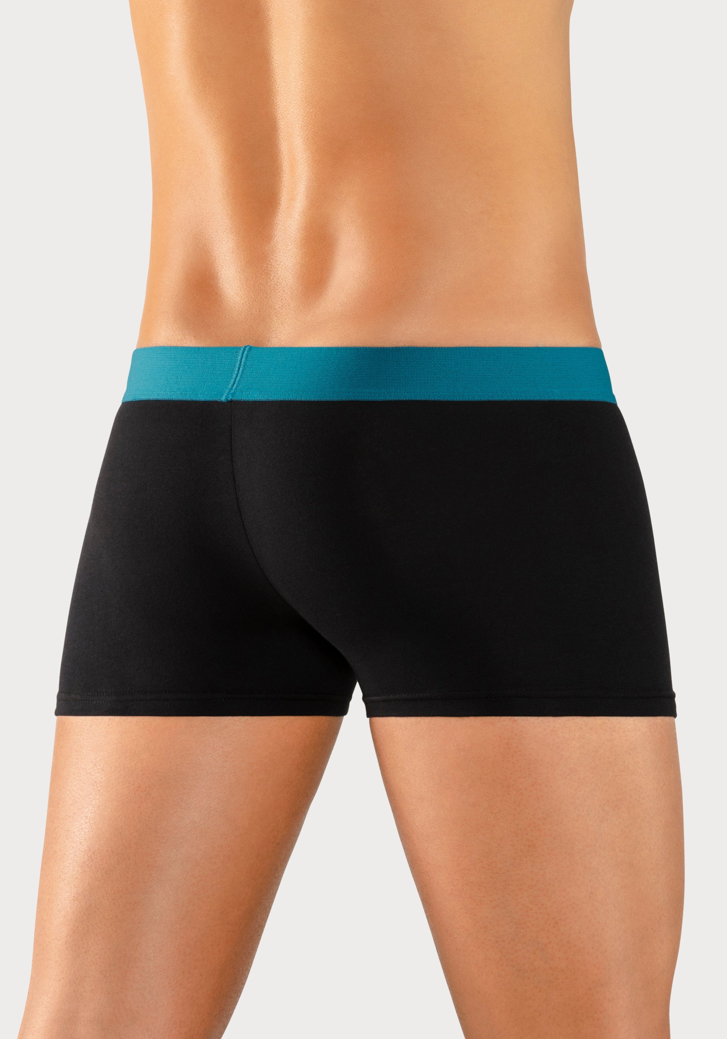 s.Oliver RED LABEL Beachwear Hipster strak zittende boxershorts voor heren van katoenmix (set, 4 stuks)