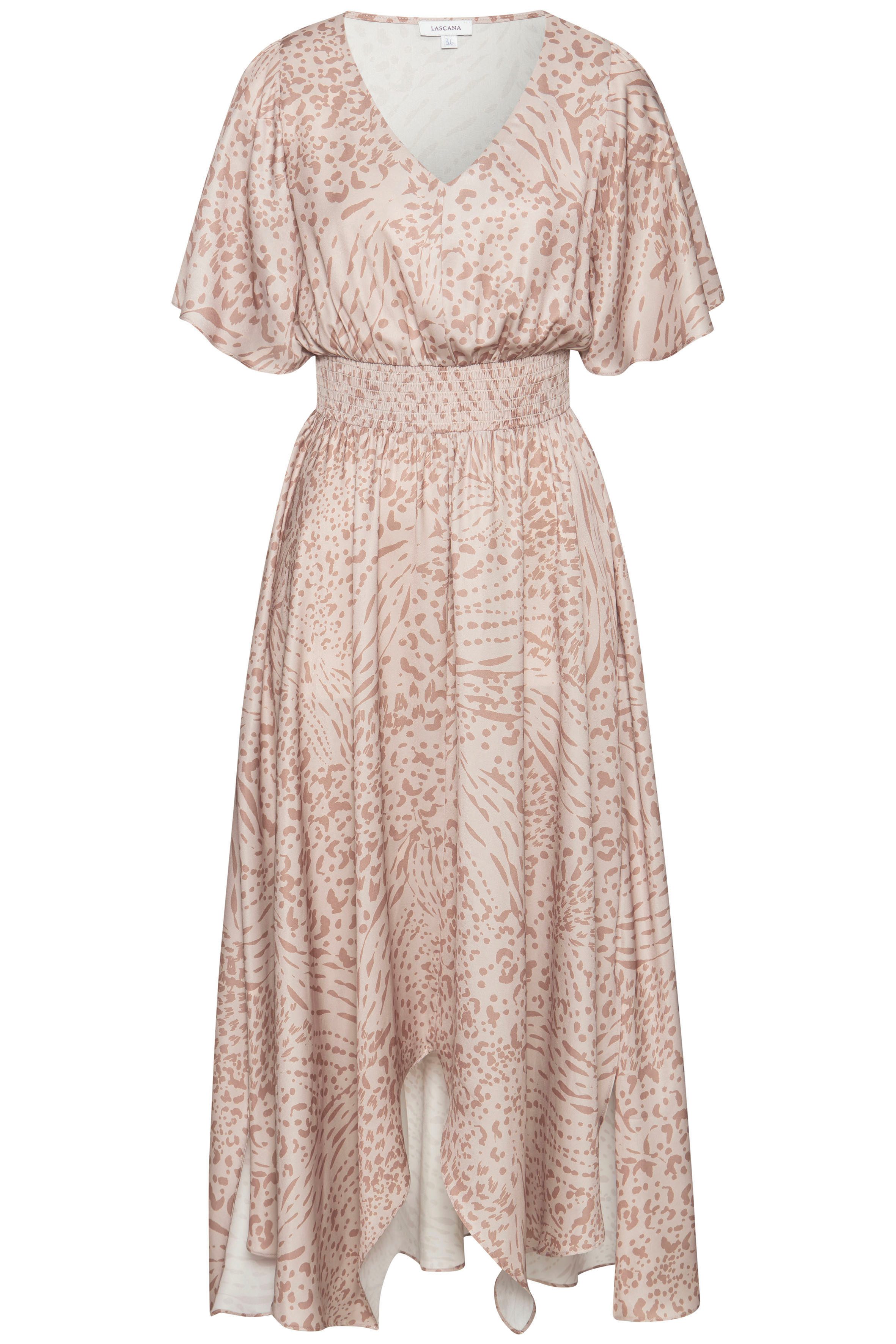 Lascana Maxi-jurk met dierenprint, luchtige zomerjurk met slits