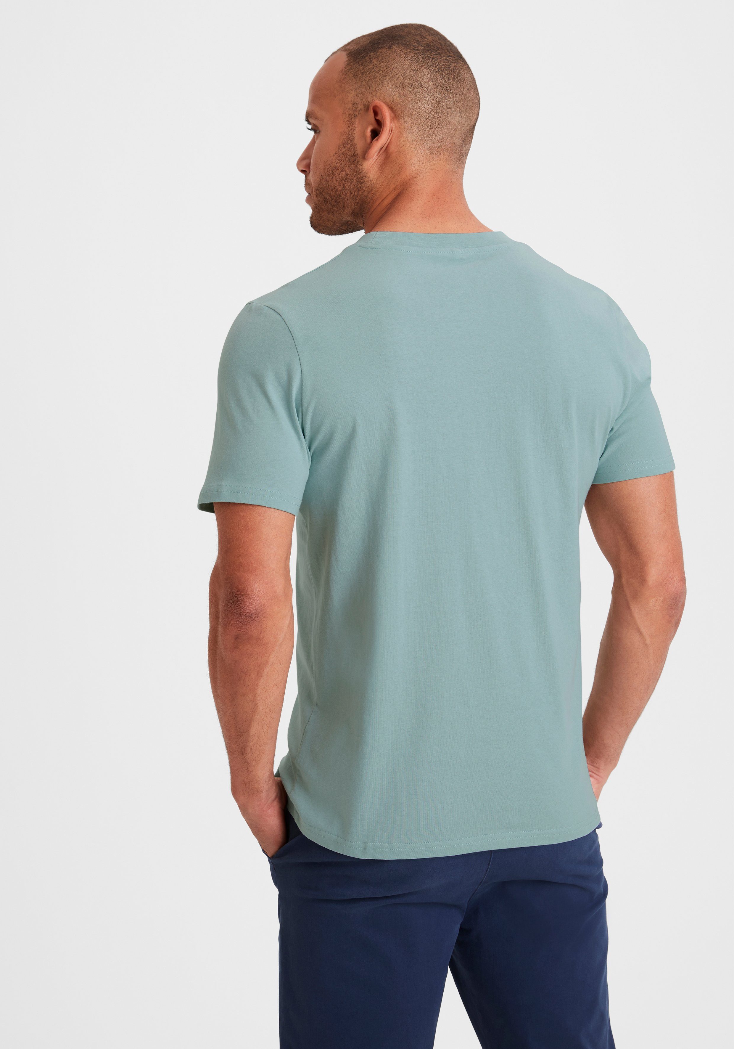 KangaROOS T-shirt Vrijetijdsshirt met korte mouwen, ronde hals van 100% katoen (Set van 2)