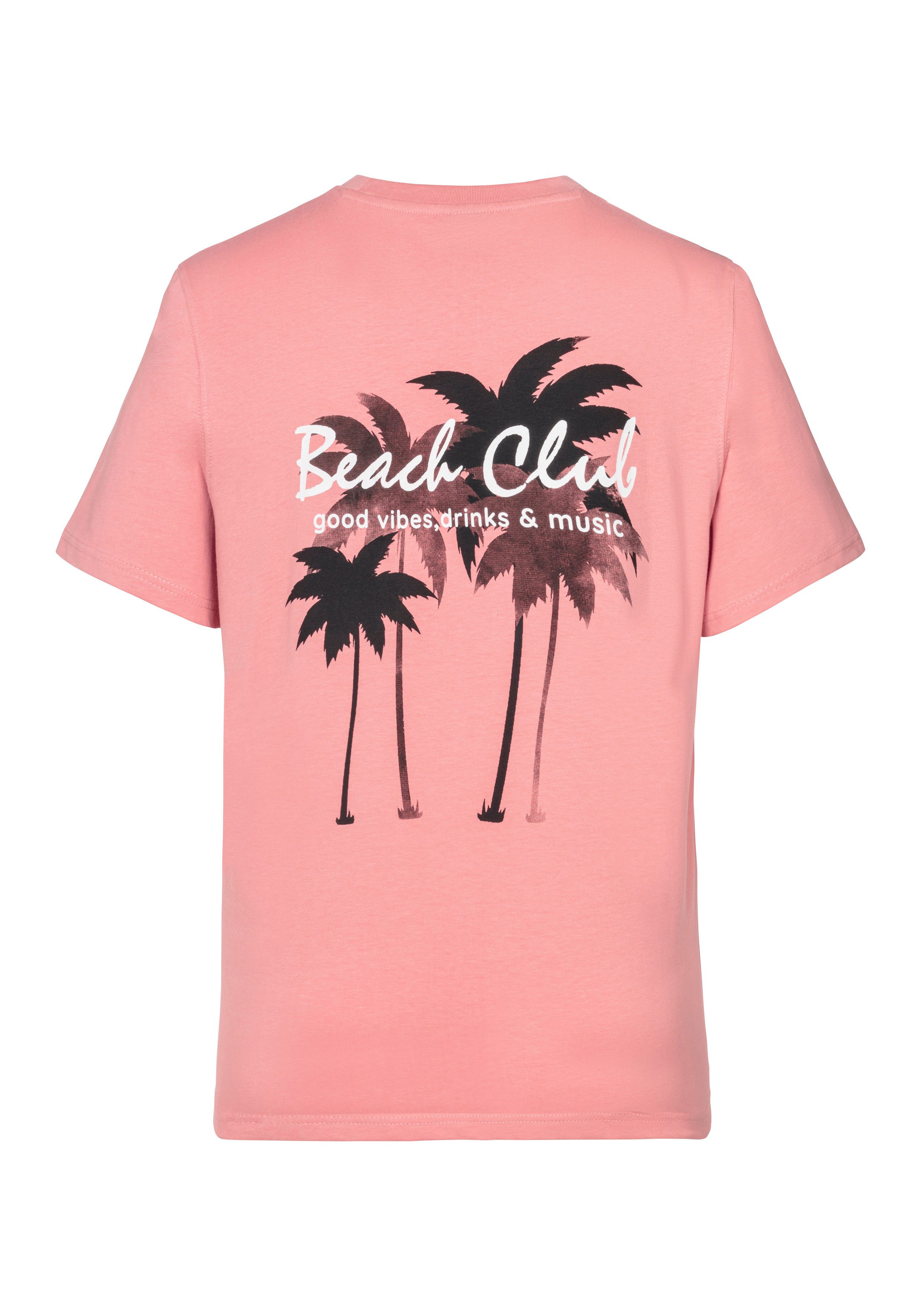 Beachtime T-shirt Met grote print op de rug