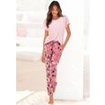 s.oliver red label beachwear pyjama met bloemdessin roze