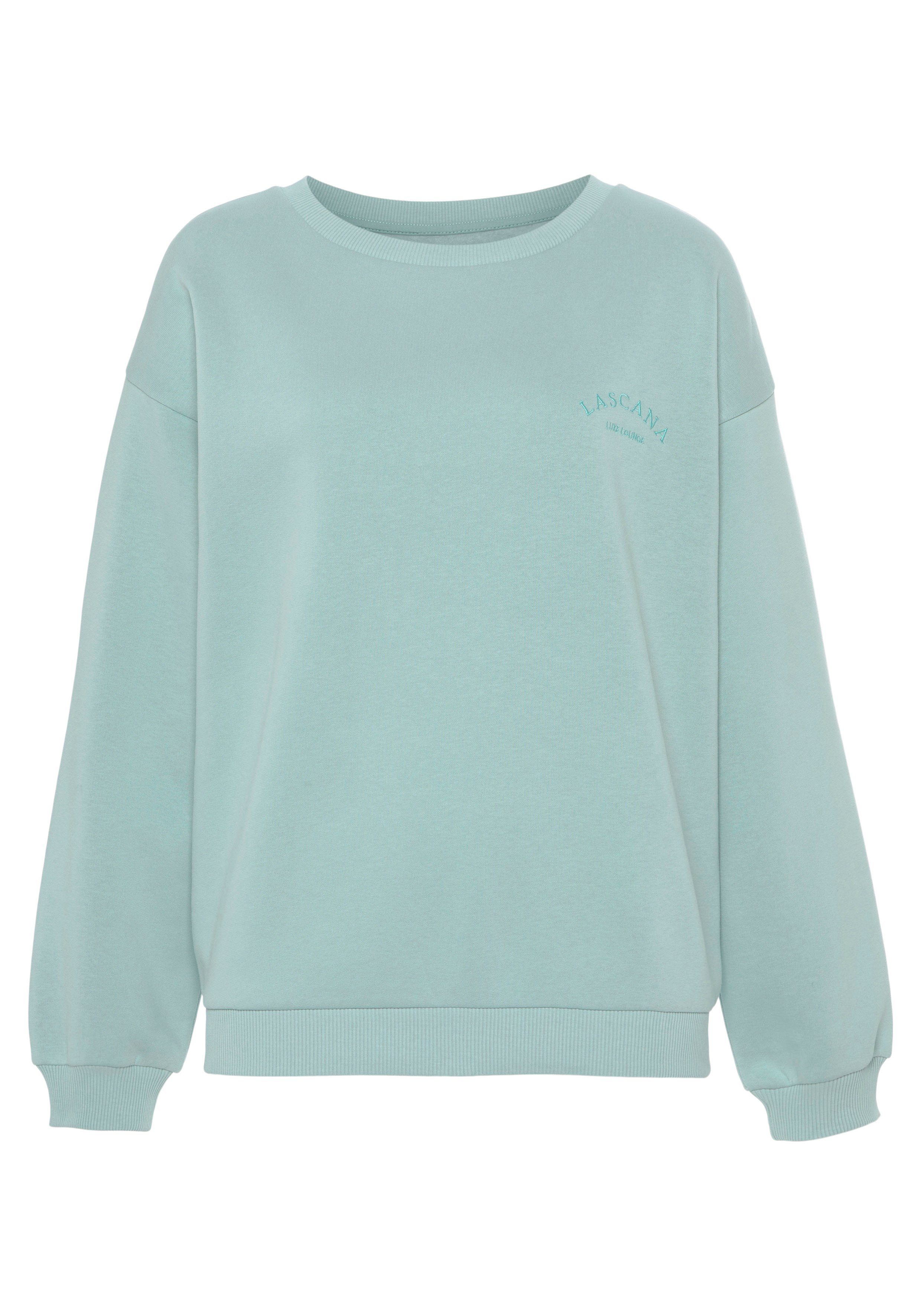 Lascana Sweatshirt -Pullover met wijde mouwen, loungewear tops & hoodies maat 32/34 groen
