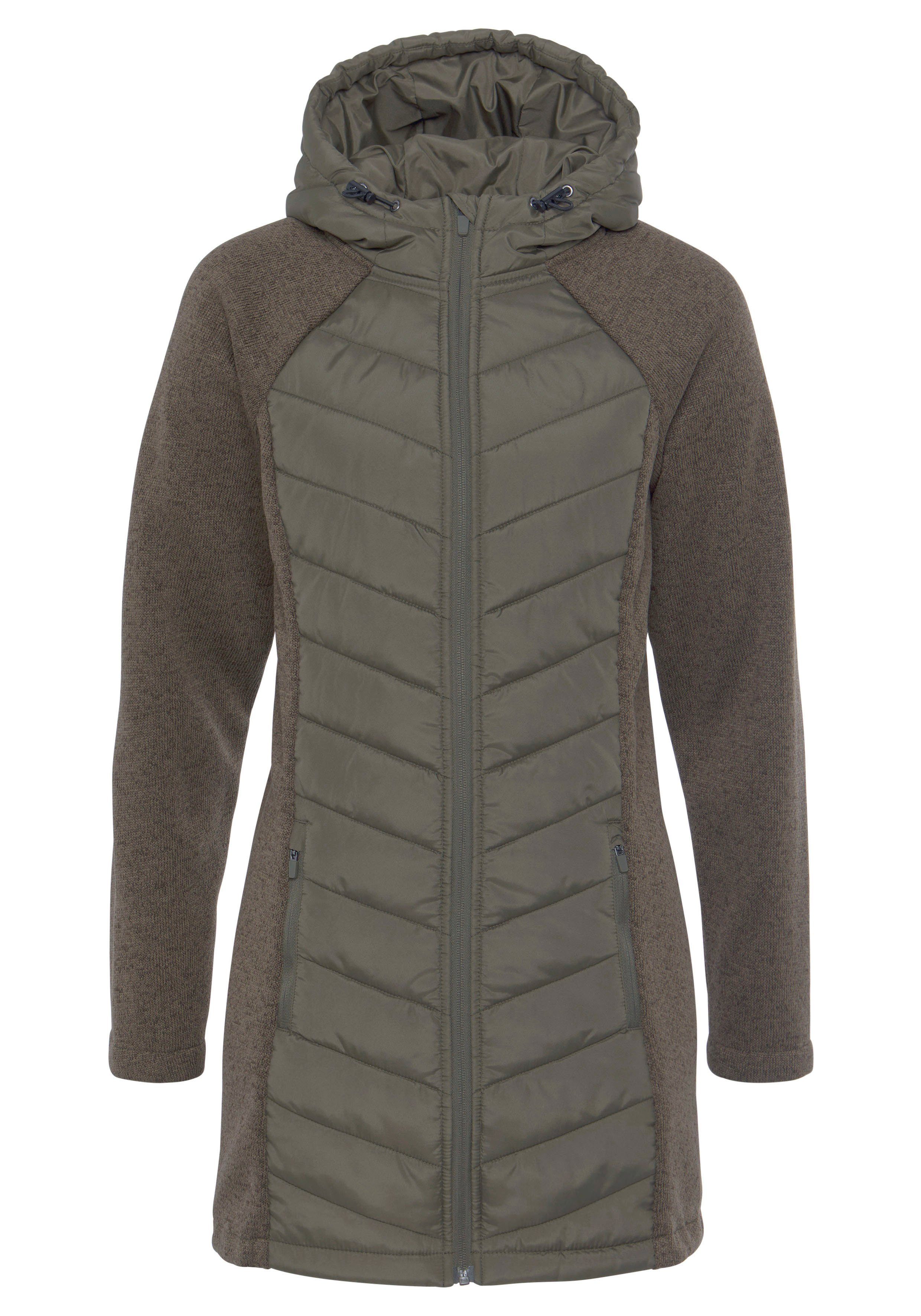 Vivance Gewatteerde jas met tricot-fleece-mouwen jassen & blazers maat 40 groen