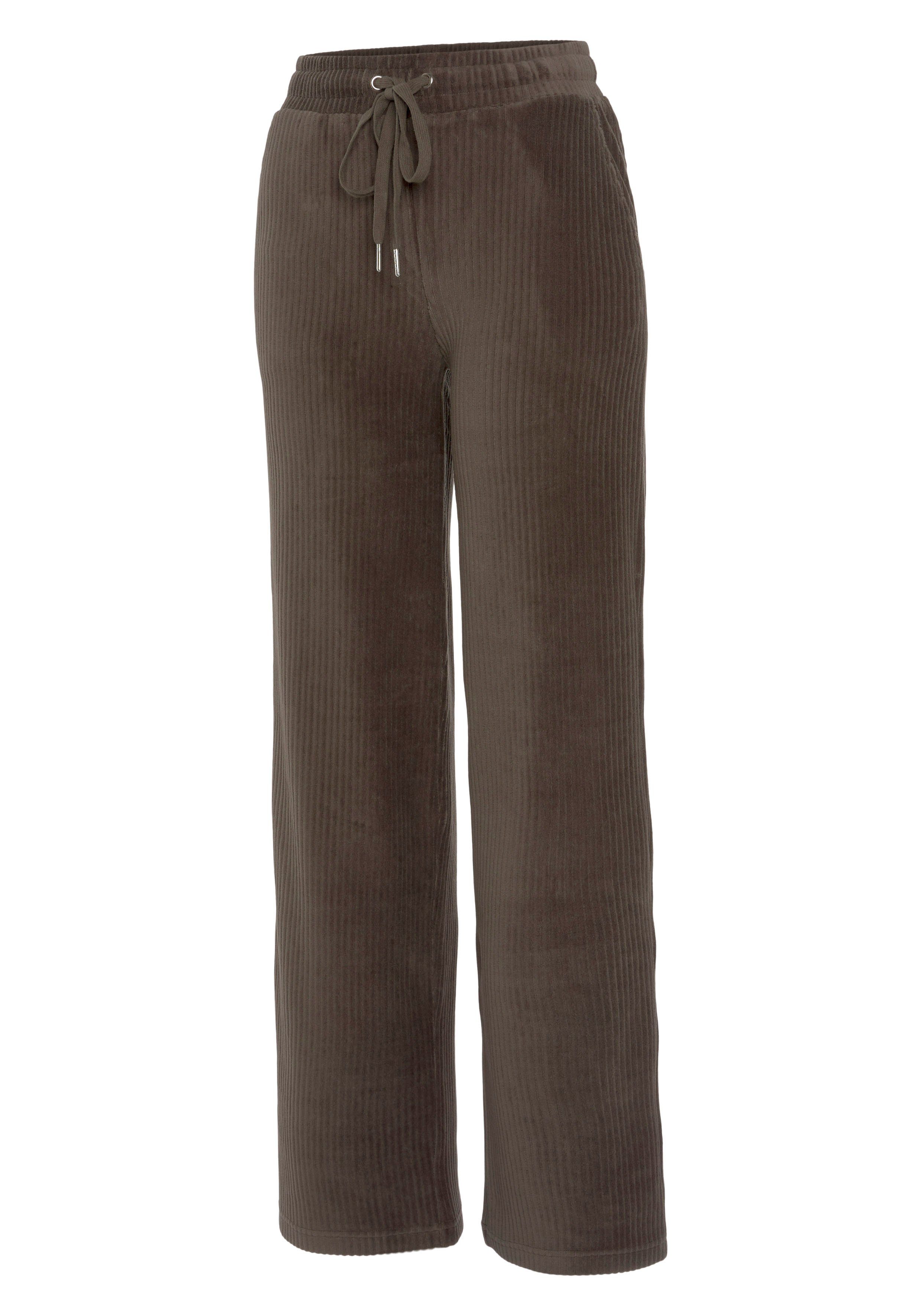 Vivance Homewearbroek -Loungebroek met brede elastische cord structuur, loungewear