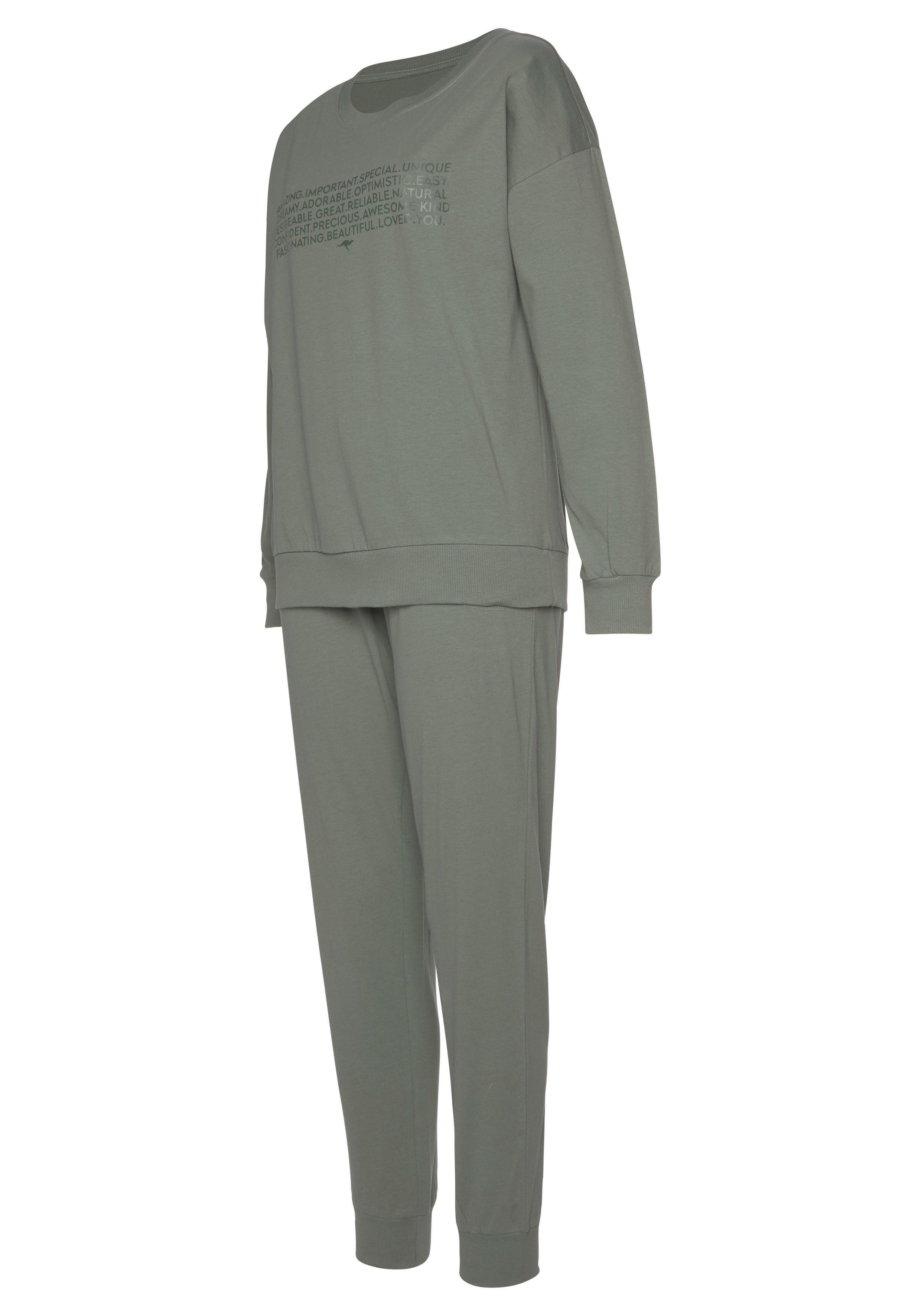 KangaROOS Pyjama met slogan-frontprint (2-delig, 1 stuk)