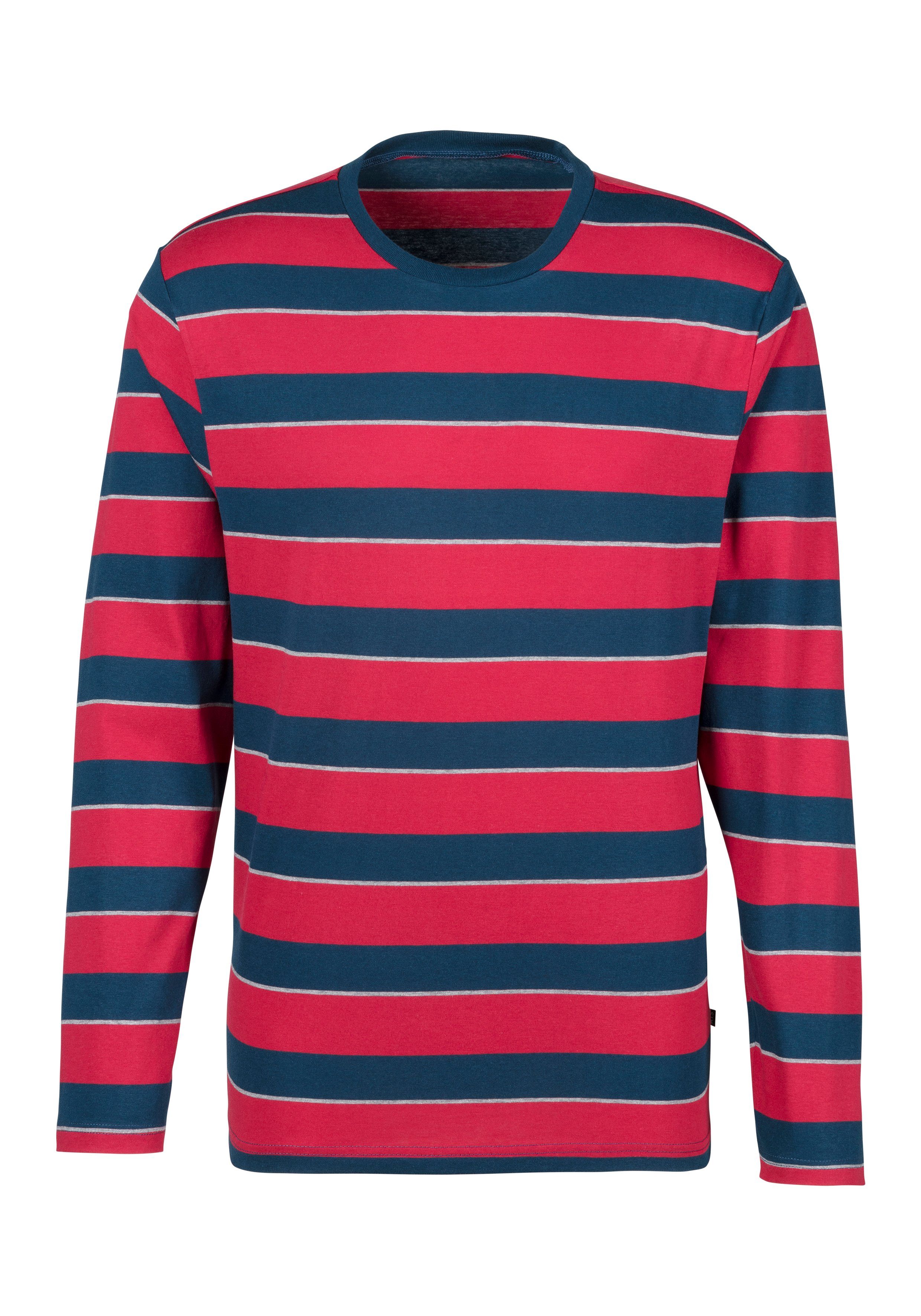 H.I.S Pyjama Pyjama met ingewikkeld gestreept bovenstuk (2-delig, 1 stuk)