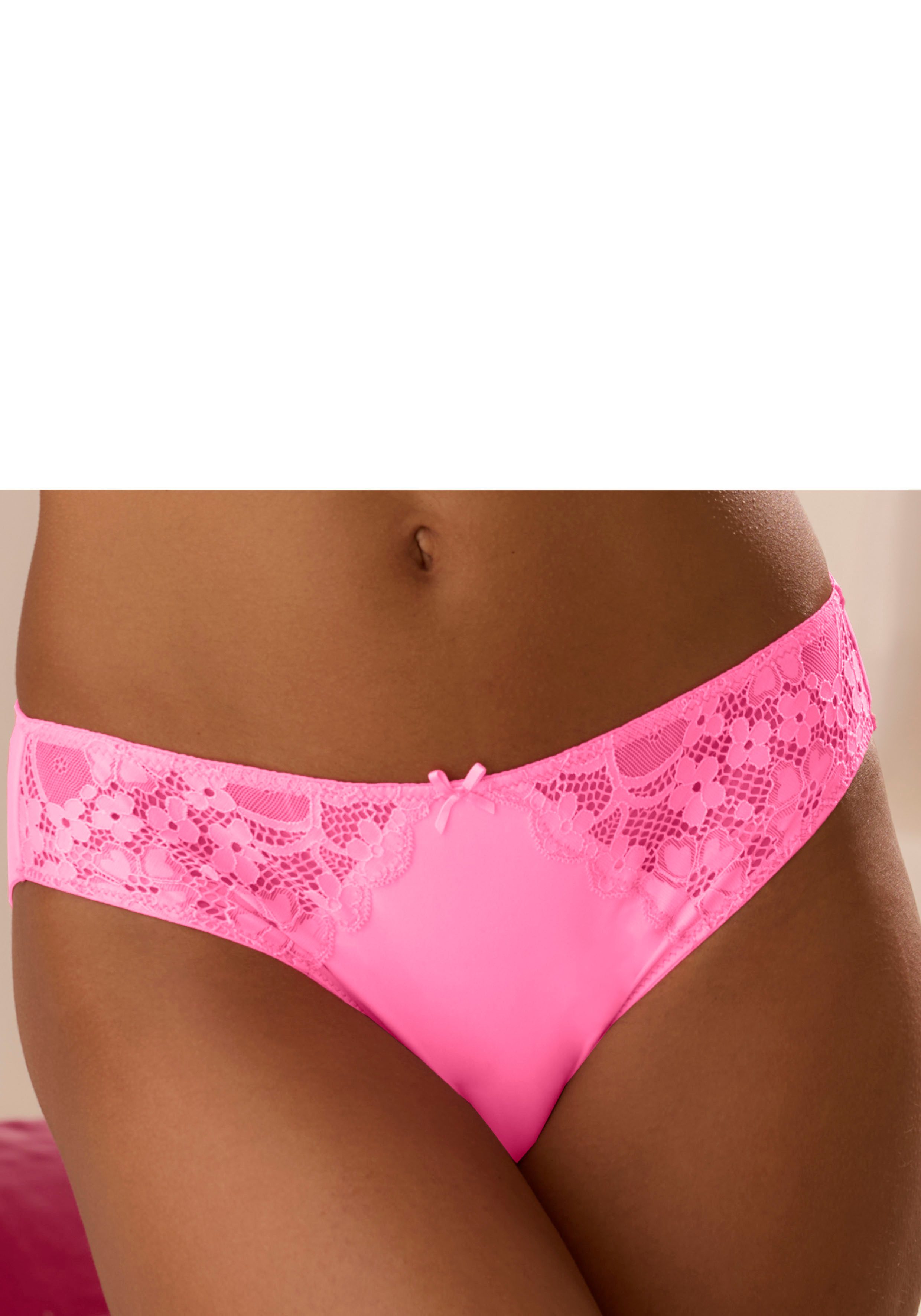 Petite fleur Slip met iets transparante jacquard-kant aan beide kanten opzij (3 stuks)