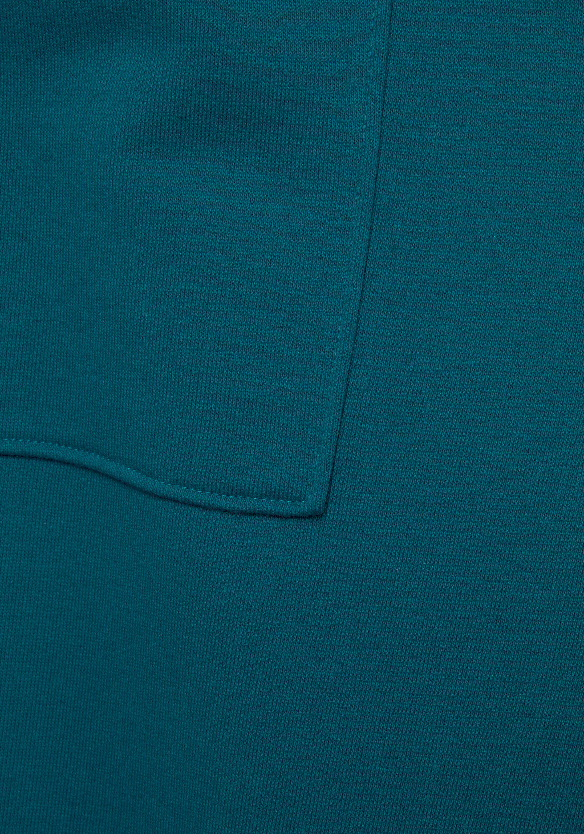 Vivance Sweatshort Korte broek met opgestikte zakken en contrastkoord, loungewear
