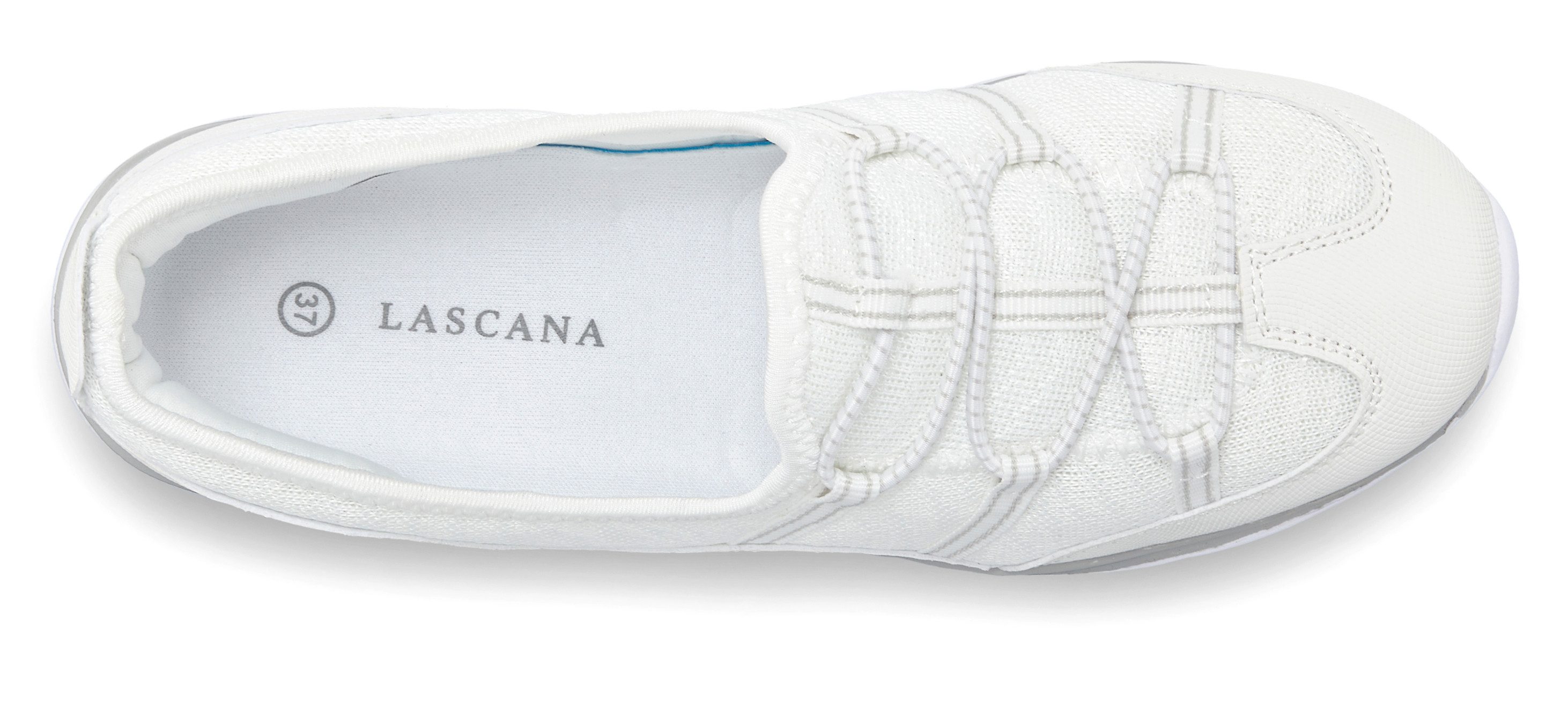 Lascana Sneakers Lage schoen, vrijetijdsschoen, slipper, om in te stappen met elastische veters vegan