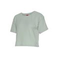 s.oliver red label beachwear t-shirt van duurzaam ribbreisel groen