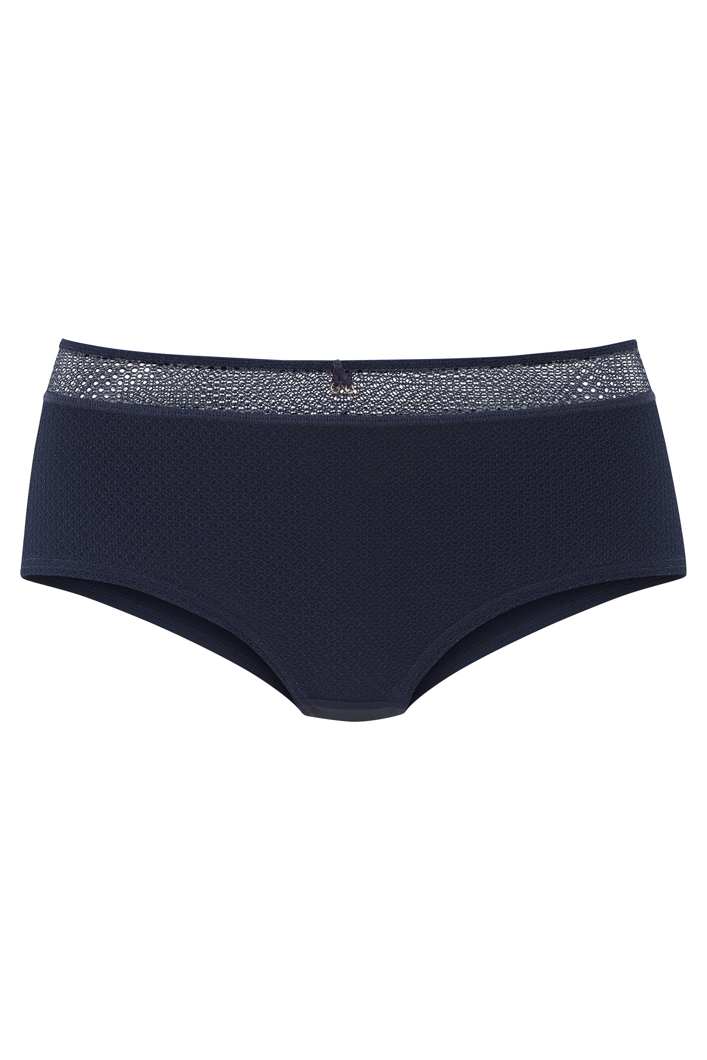 Nuance Hipster met fijne sierstrik en sieraadaccessoire hipsters maat 52/54 blauw
