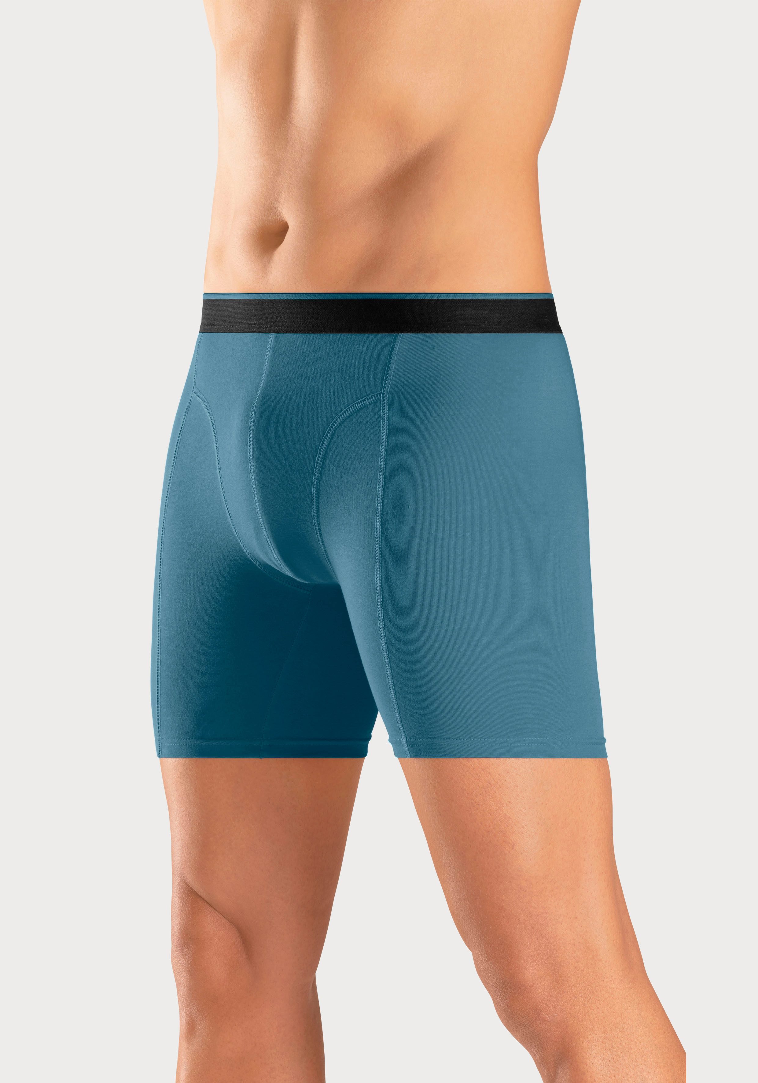 AUTHENTIC LE JOGGER Lange boxershort met twee kleuren geweven band en langere pijpen (set, 5 stuks)