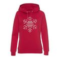 s.oliver red label beachwear hoodie met sneeuwvlokkenprint voor rood
