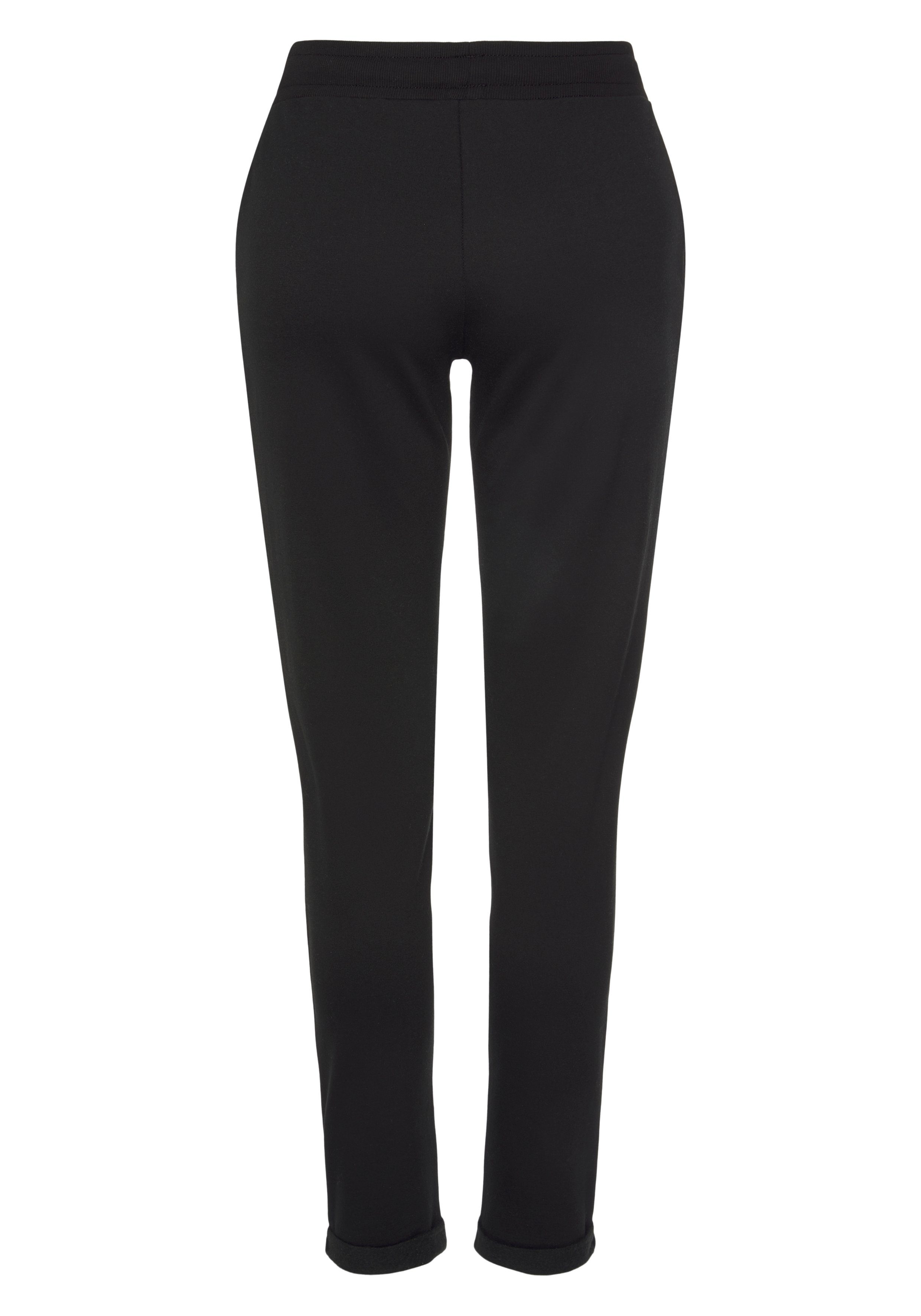 Lascana Loungebroek met modieuze omslagzoom, loungepak