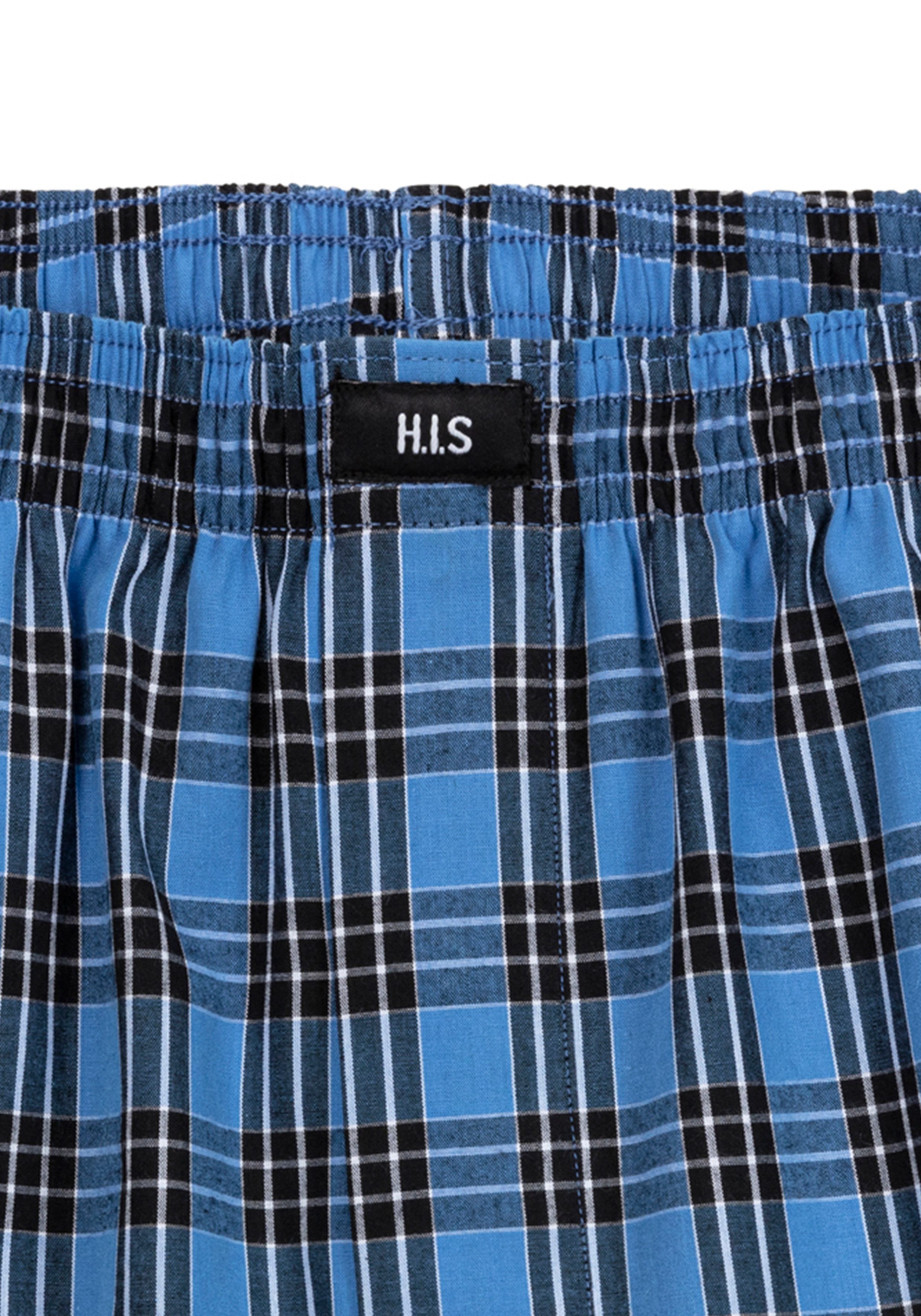 H.I.S Geweven boxershort met verschillende ruitmotieven (set, 3 stuks)
