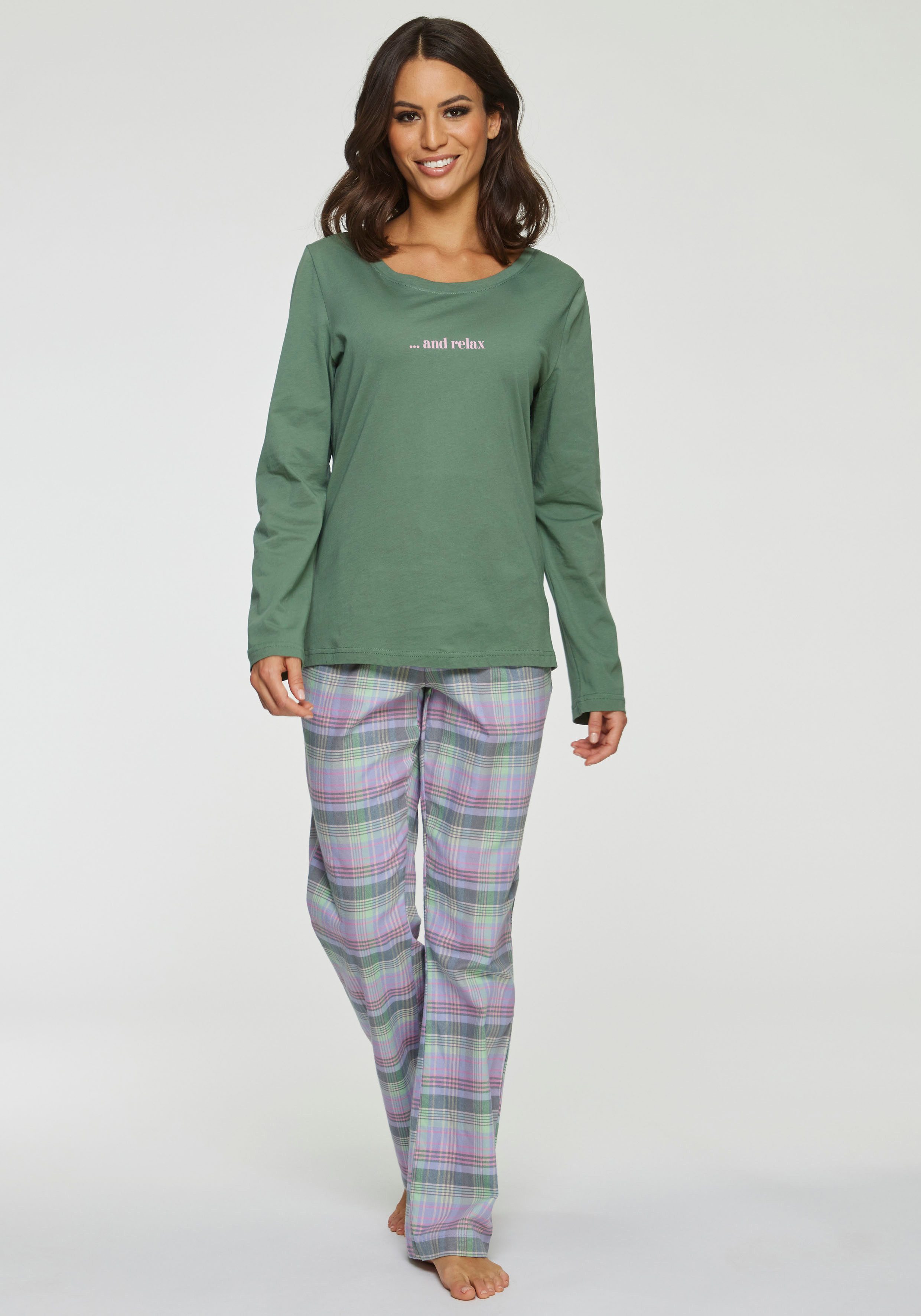 Vivance Dreams Pyjama van knuffelzacht flanel (2-delig)