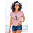 beachtime t-shirt met maritieme print voor (set van 2) multicolor