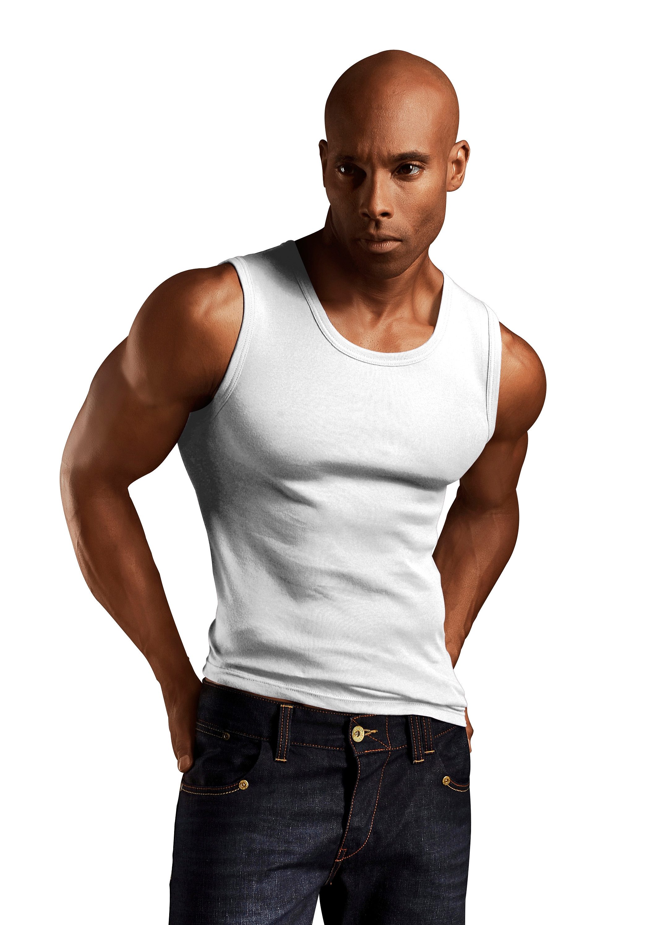 H.I.S Muscle-shirt zonder zijnaden optimale pasvorm (3-delig) heren maat 5 grijs