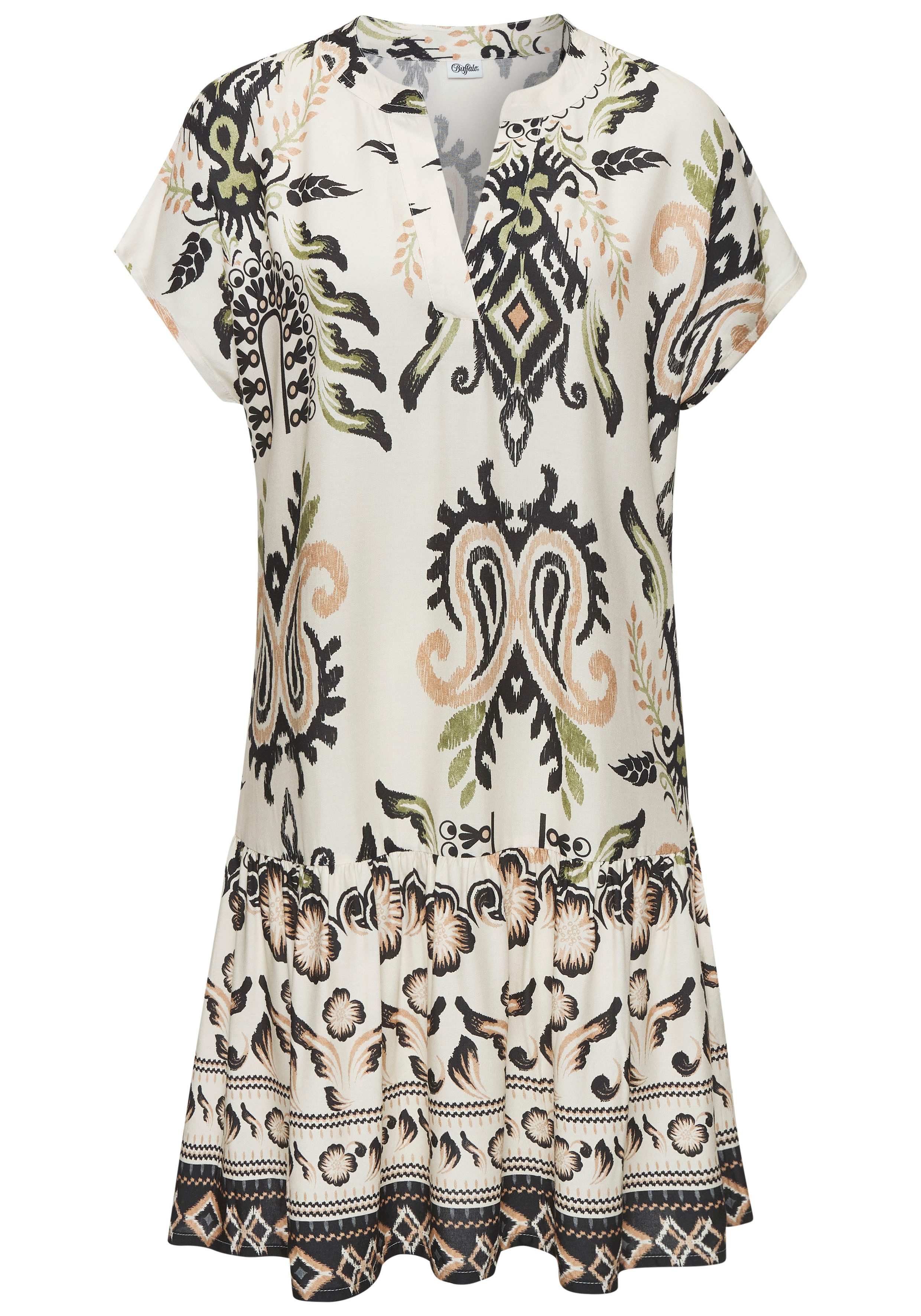 Buffalo Blousejurk met alloverprint, zomerjurk, strandjurk, tuniek