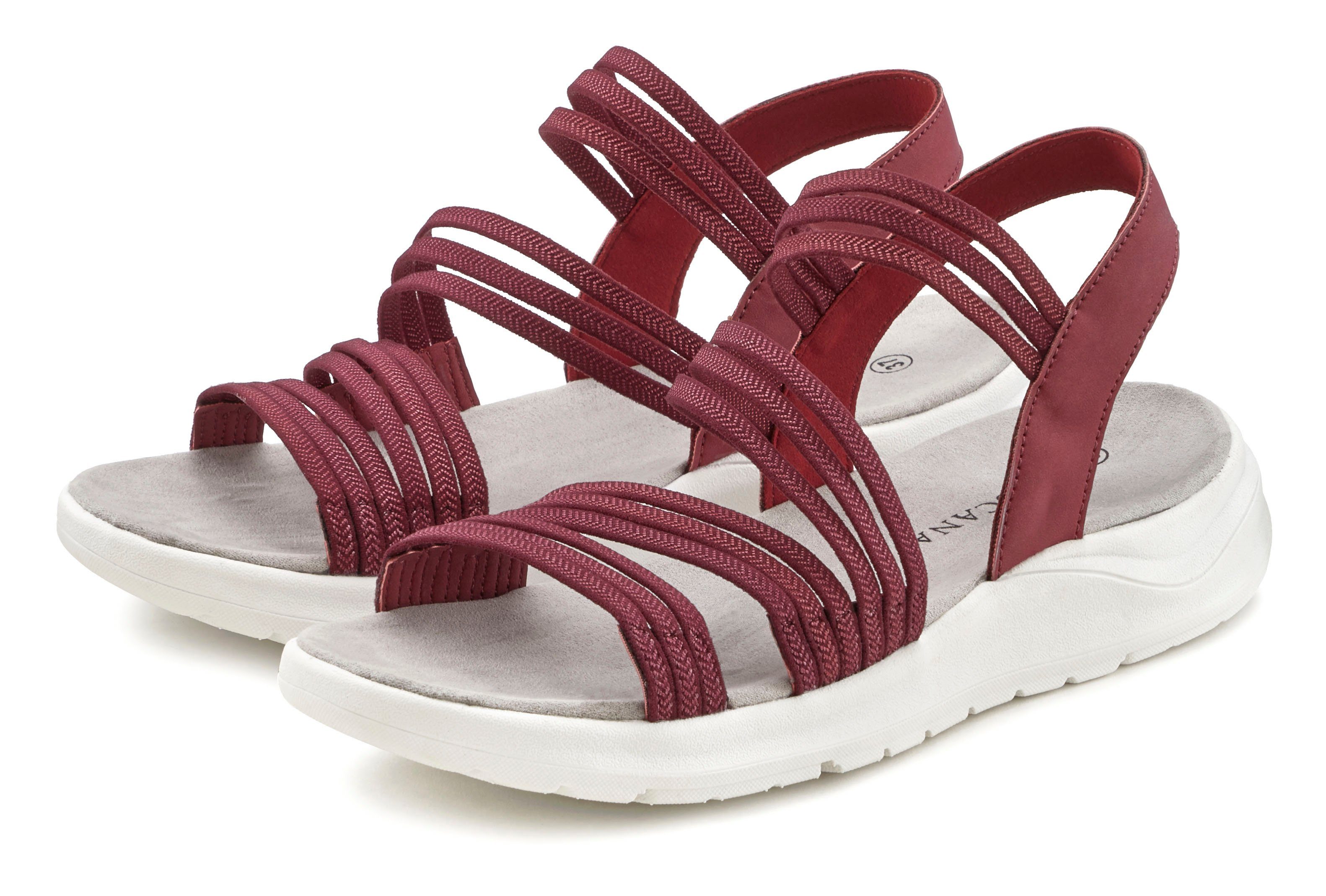 Lascana Sandalen Sandalette, zomerschoen, ultralichte zool, elastische bandjes VEGAN